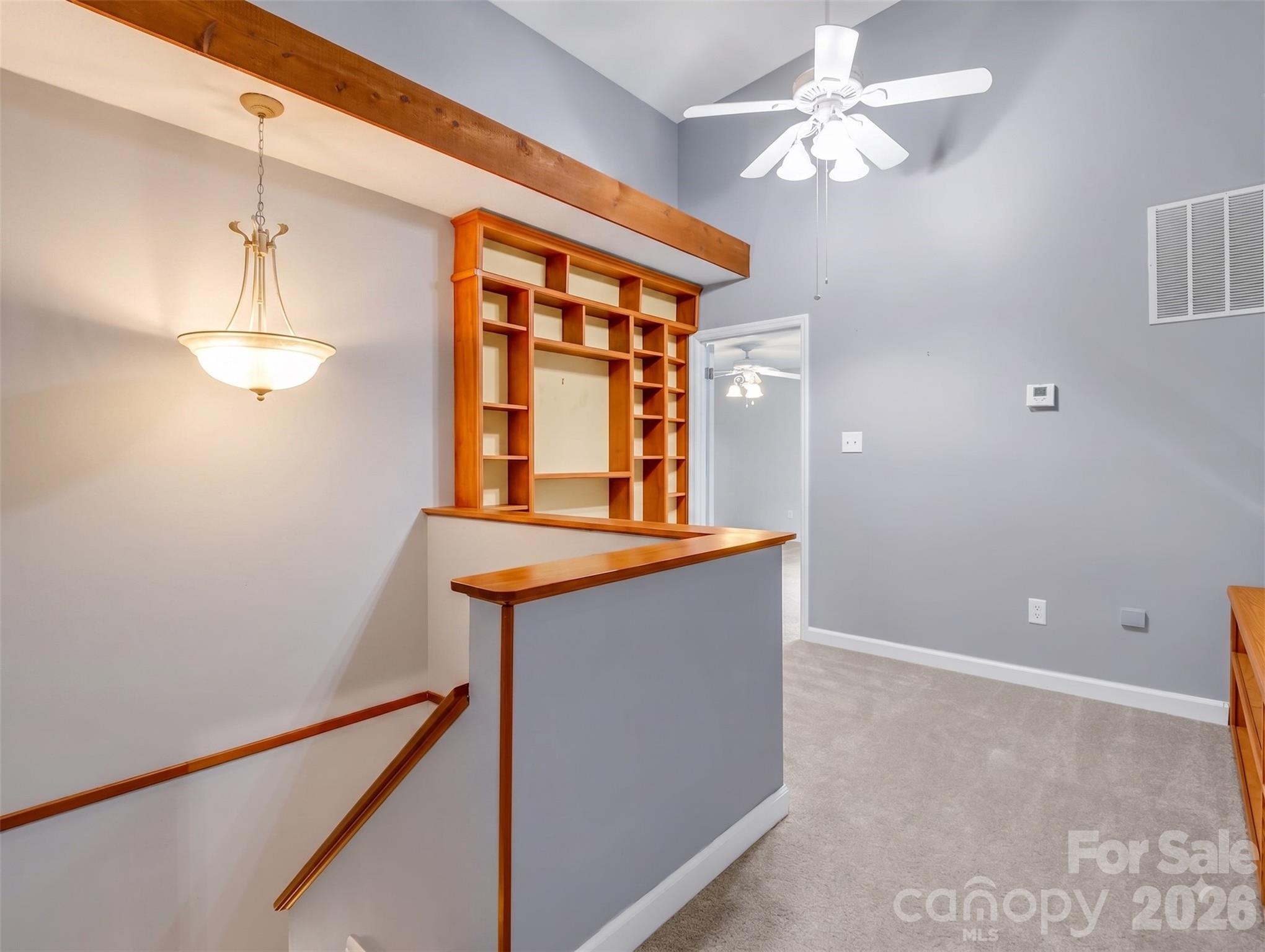 View from Loft toward Primary Bedroom Suite - 10 Chestnut Ridge Road, Mills River