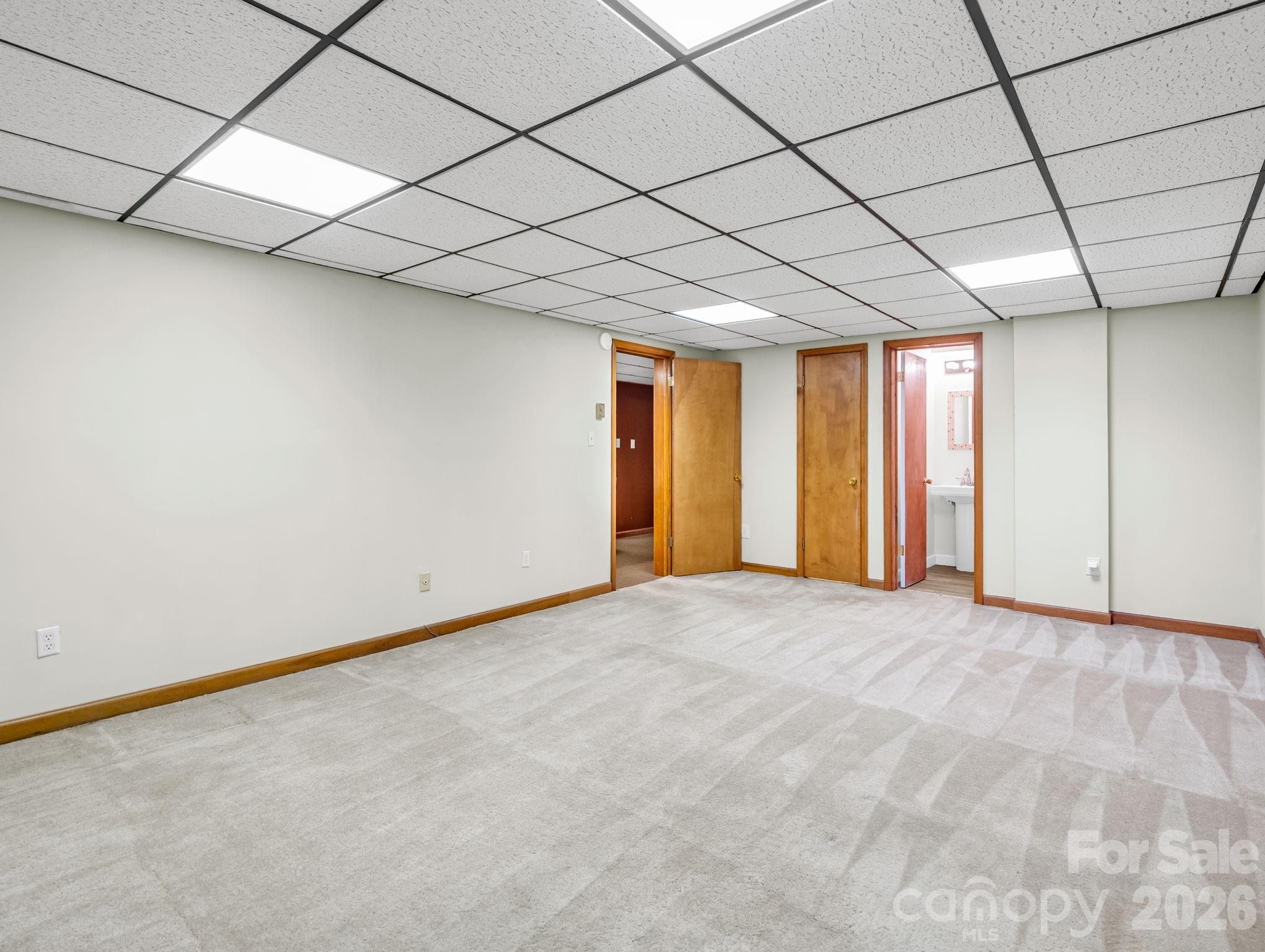 Lower level - Bonus Room/Office with Full Bath - 10 Chestnut Ridge Road, Mills River