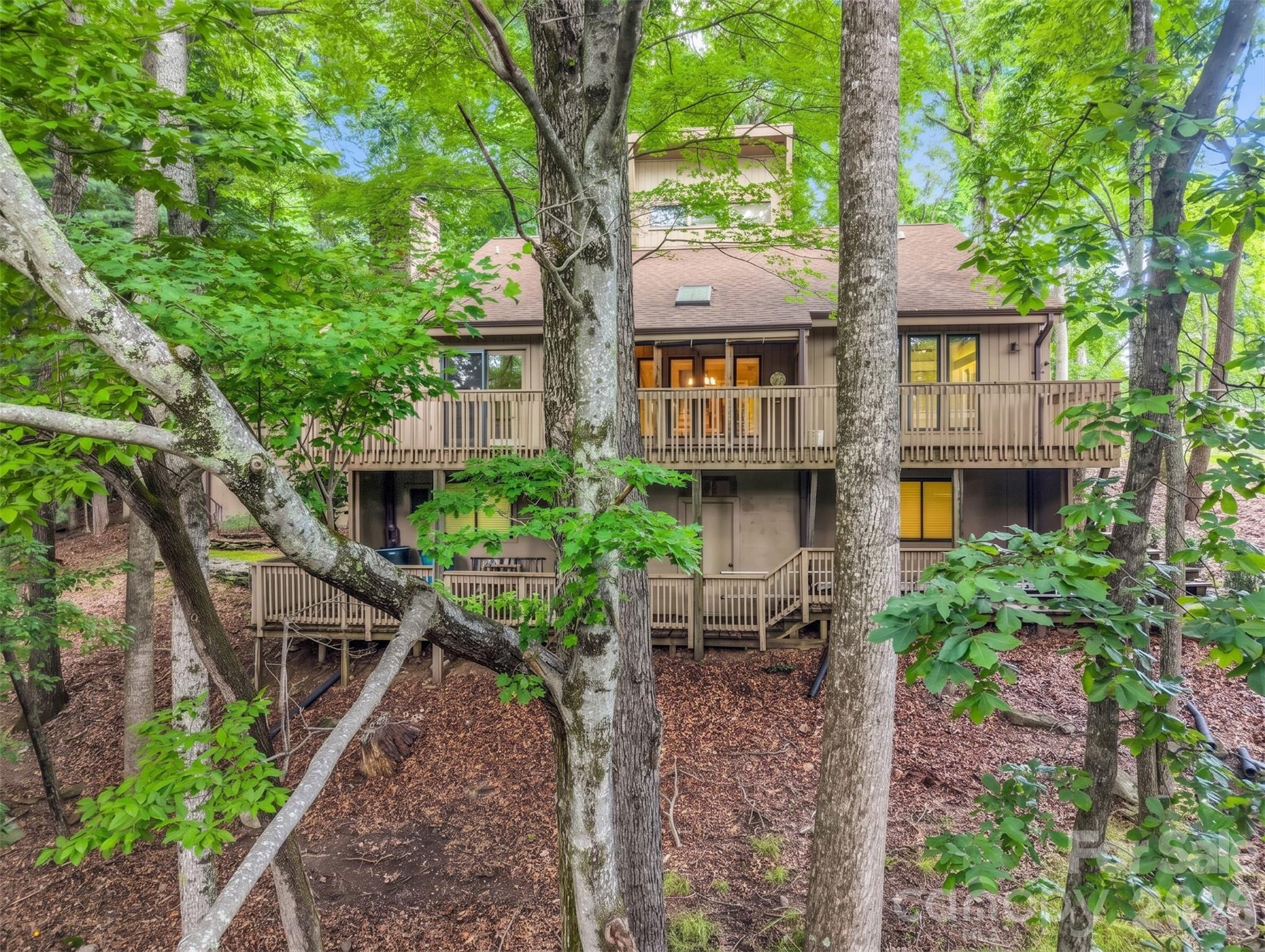 View from rear, double decks - 10 Chestnut Ridge Road, Mills River