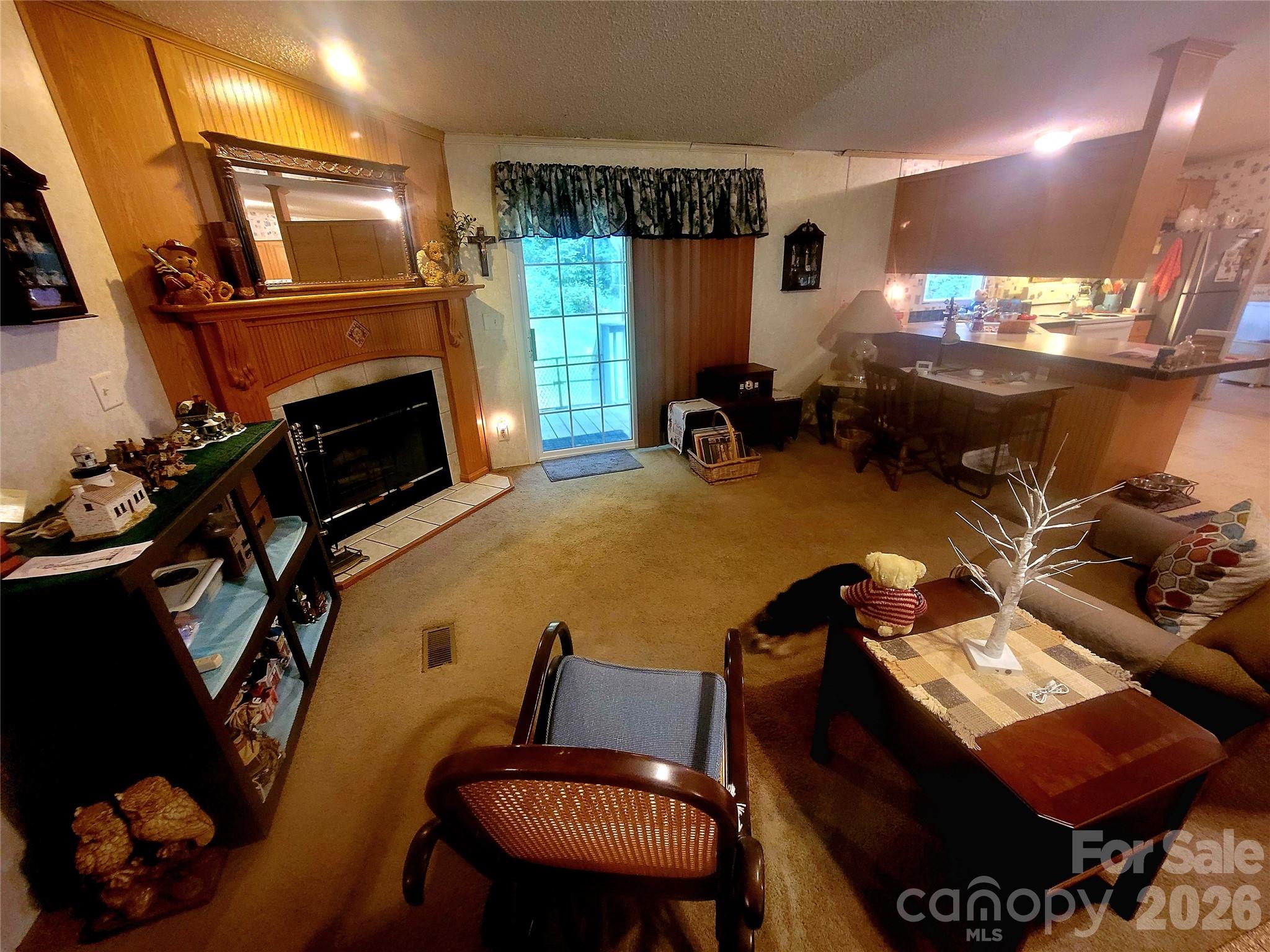 Den & fireplace - 121 Sylvan Drive, Statesville