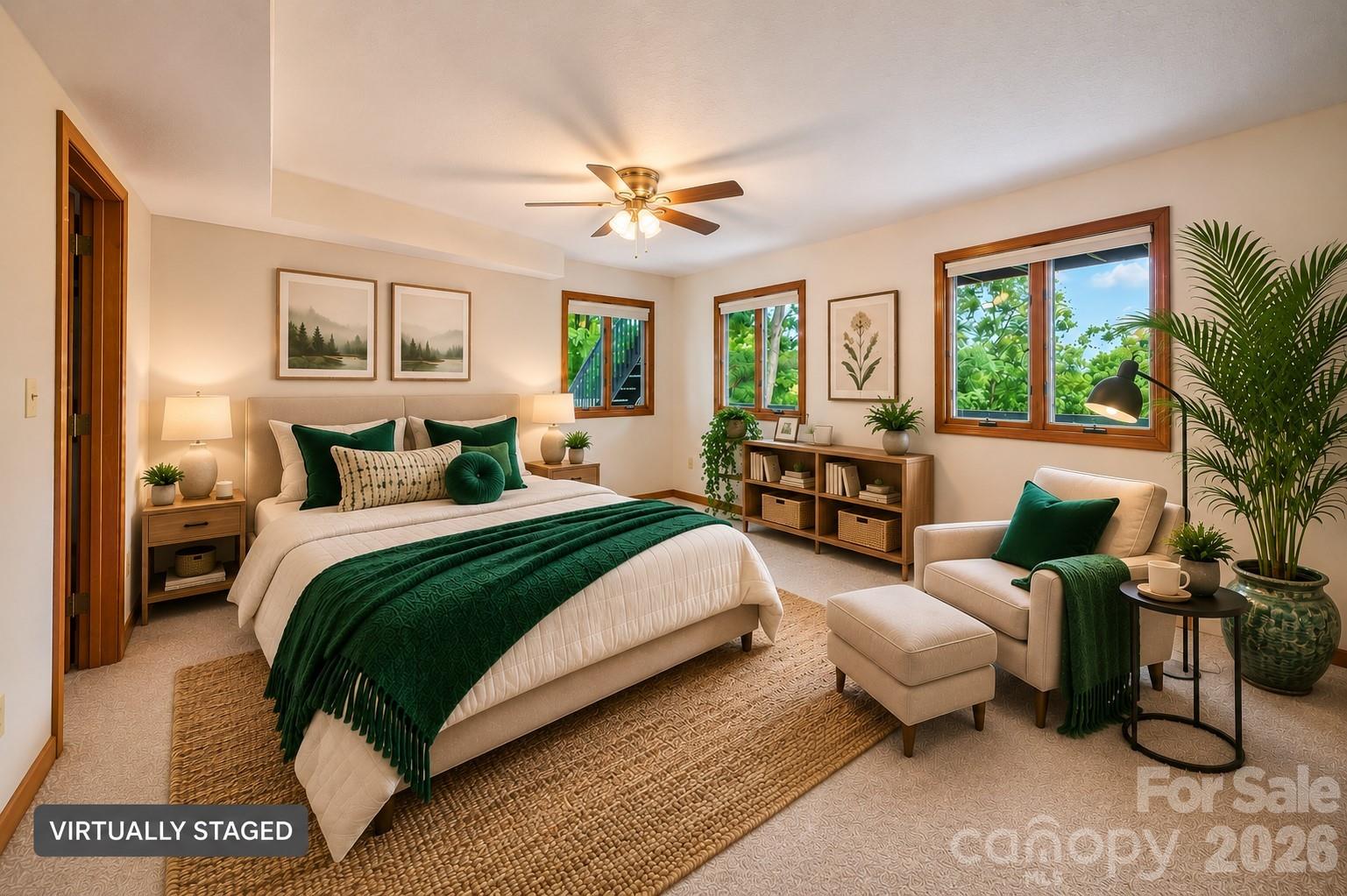 Virtually staged bedroom/flex in basement 1 - 1105 High Vista Drive, Mills River