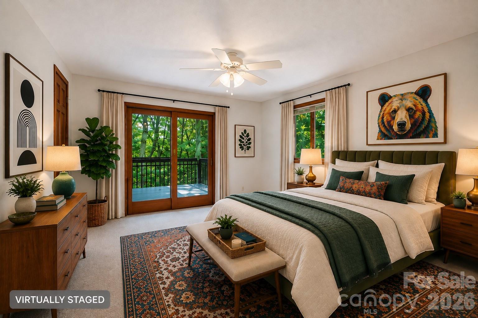 Virtually staged bedroom/flex in basement 3 - 1105 High Vista Drive, Mills River