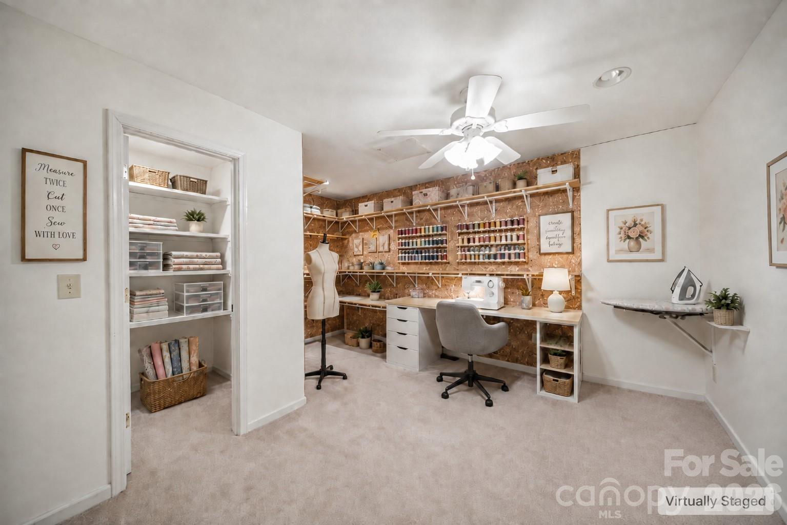 Virtual concept of sewing/craft room connected to basement bedroom) - 1105 High Vista Drive, Mills River