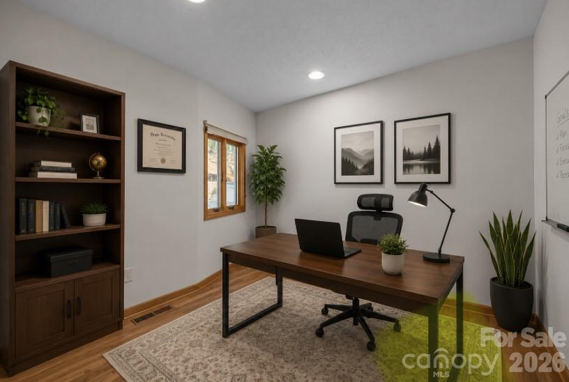 Main floor office staged - 1105 High Vista Drive, Mills River