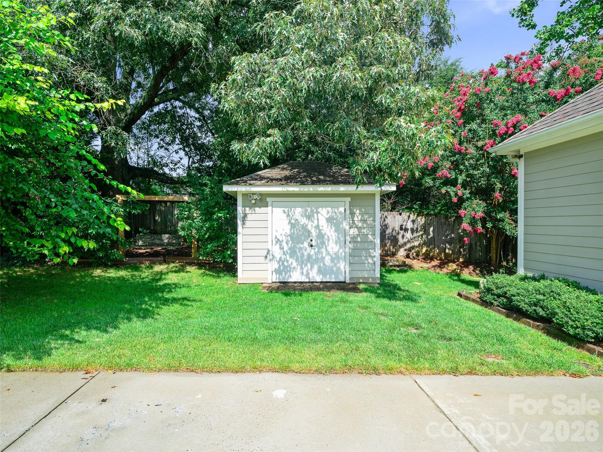 storage shed and swing - 6 Oak Springs Drive, Arden