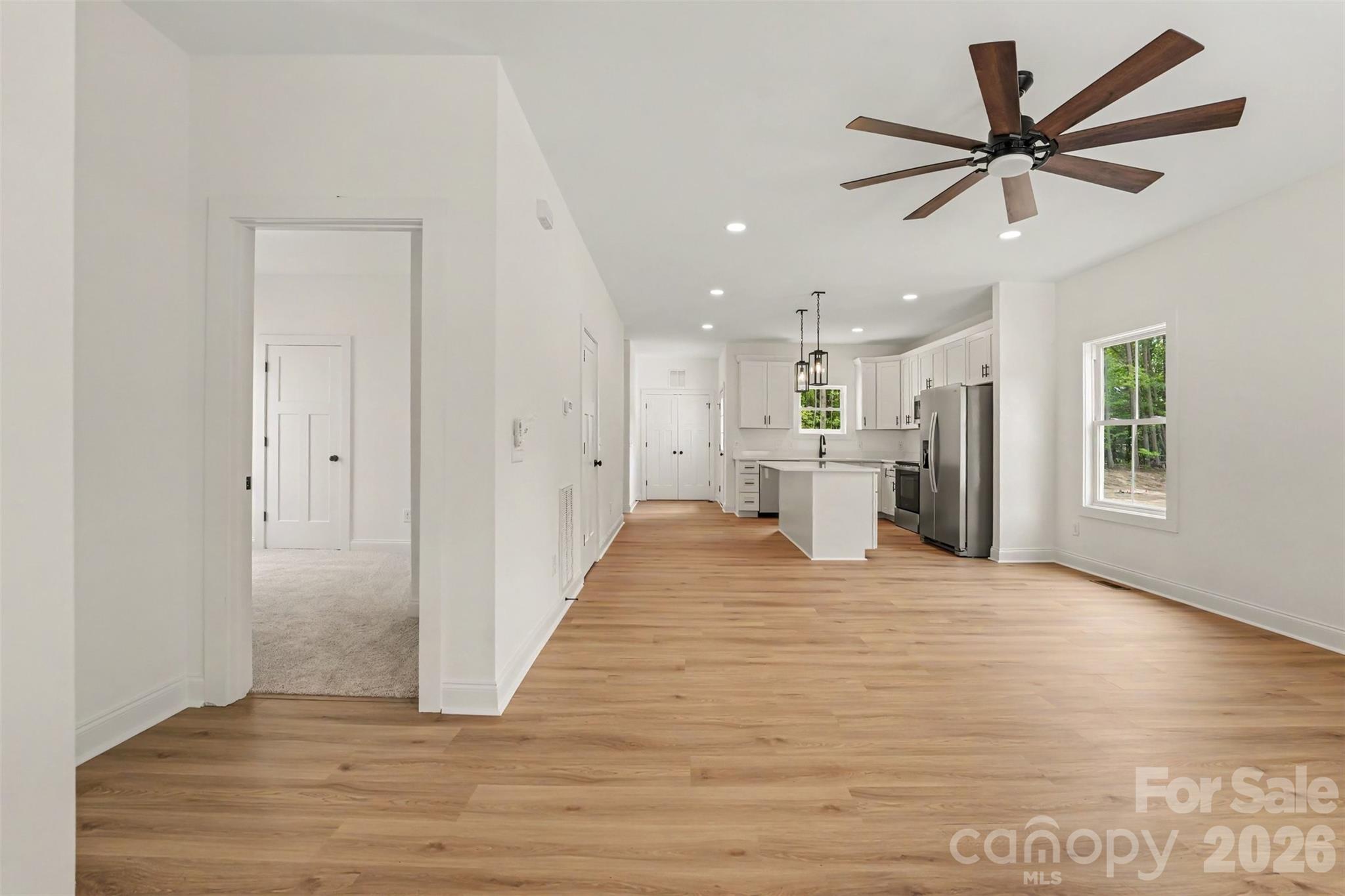 Open Concept and bedroom 2 on left - 749 Jack Street, Kannapolis