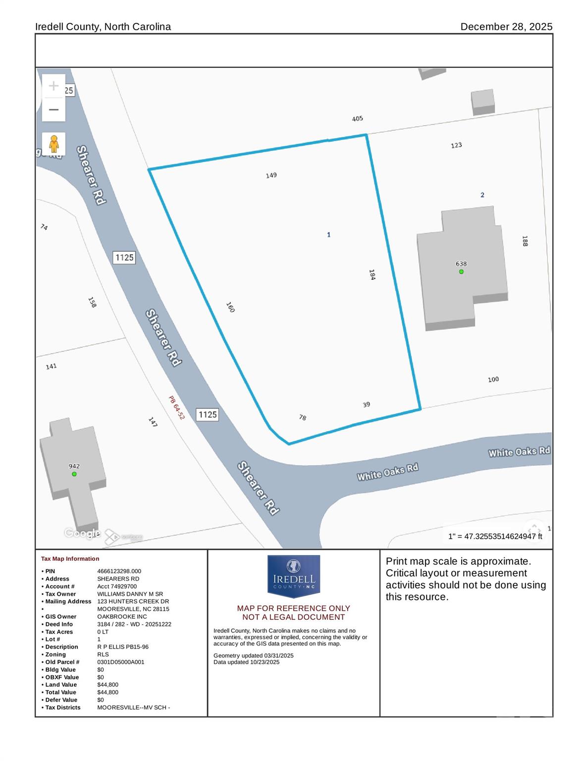 Lot at 0 White Oaks Road, Mooresville, photo 2 of 4