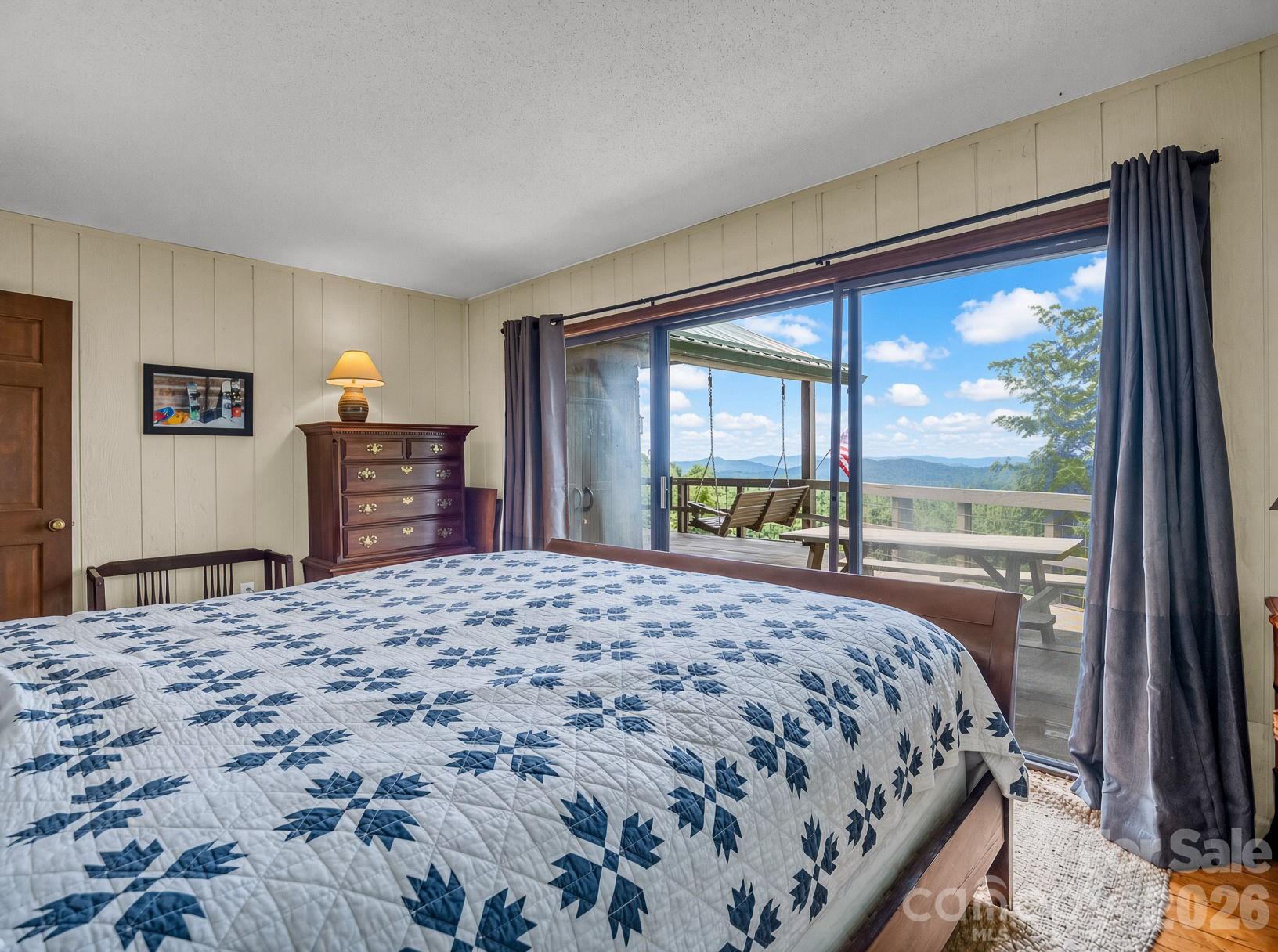 Second ensuite bedroom on main level/top floor - 179 Sarvis Lane, Mars Hill
