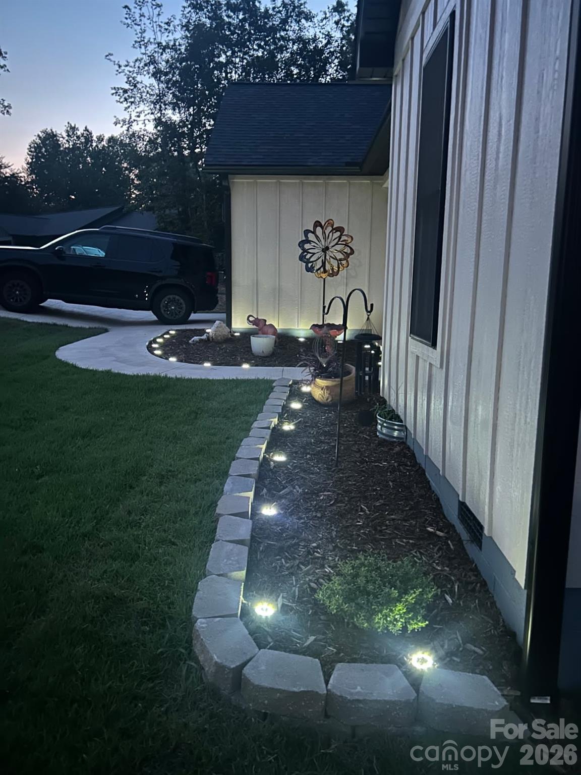 Front Porch area with it's special effect lighting at night! Very pleasant! - 98 Lexxi Lane, Tryon