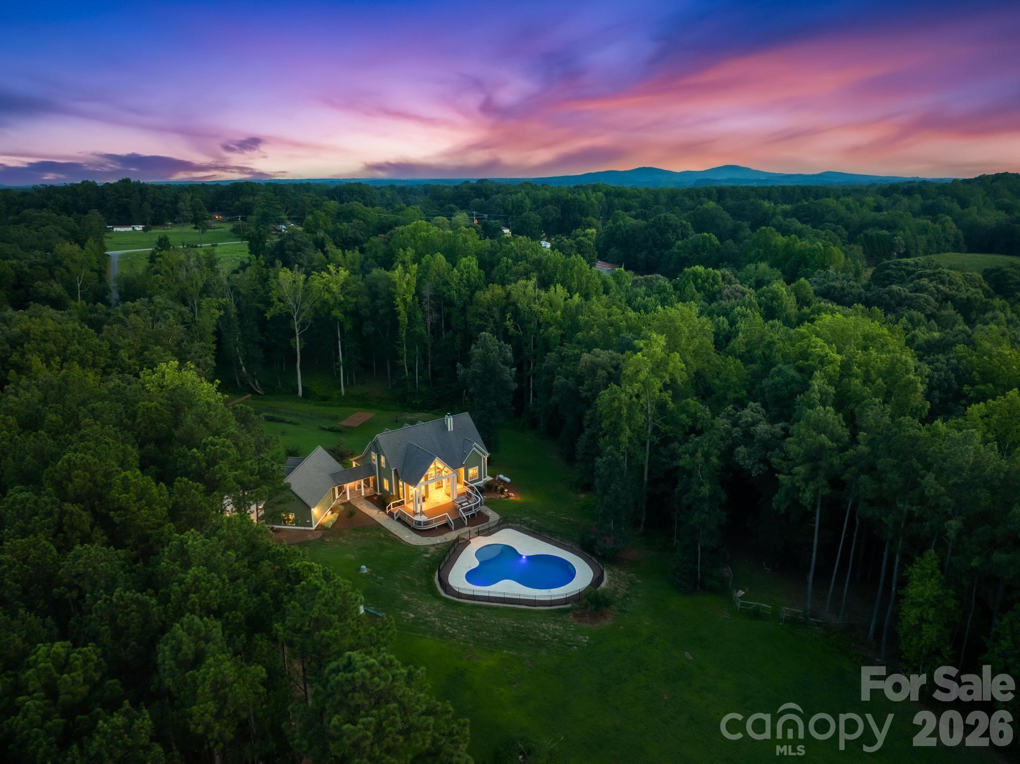 Aerial view-surrounded by trees - 6334 Long Island Road, Catawba