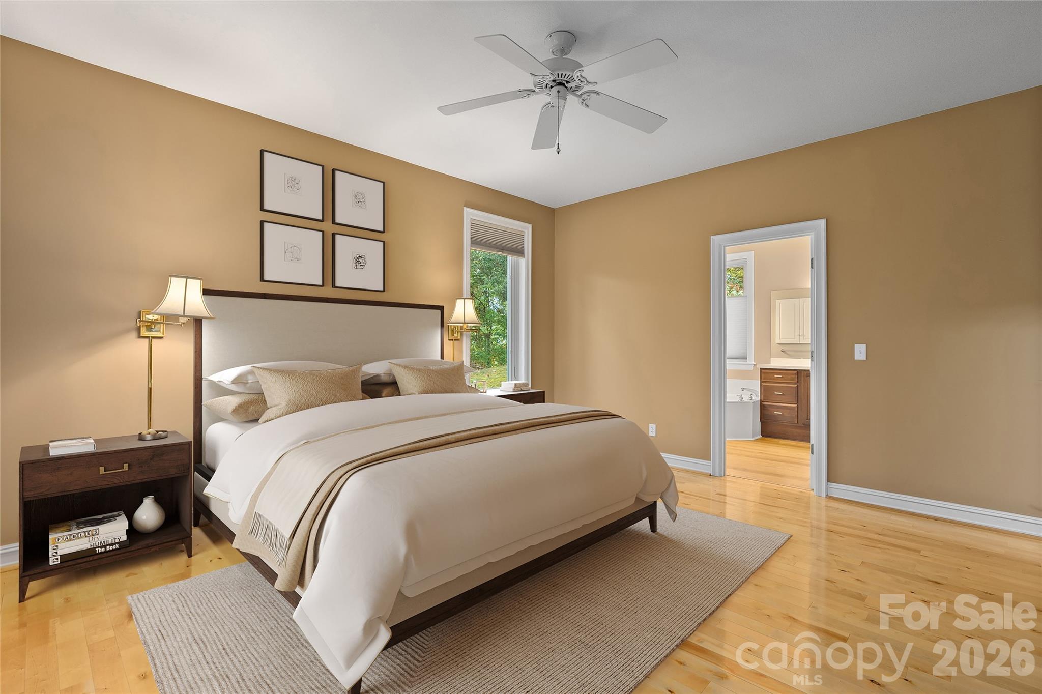 Primary Bedroom Virtually Staged - 23 Clear Vista Drive, Asheville