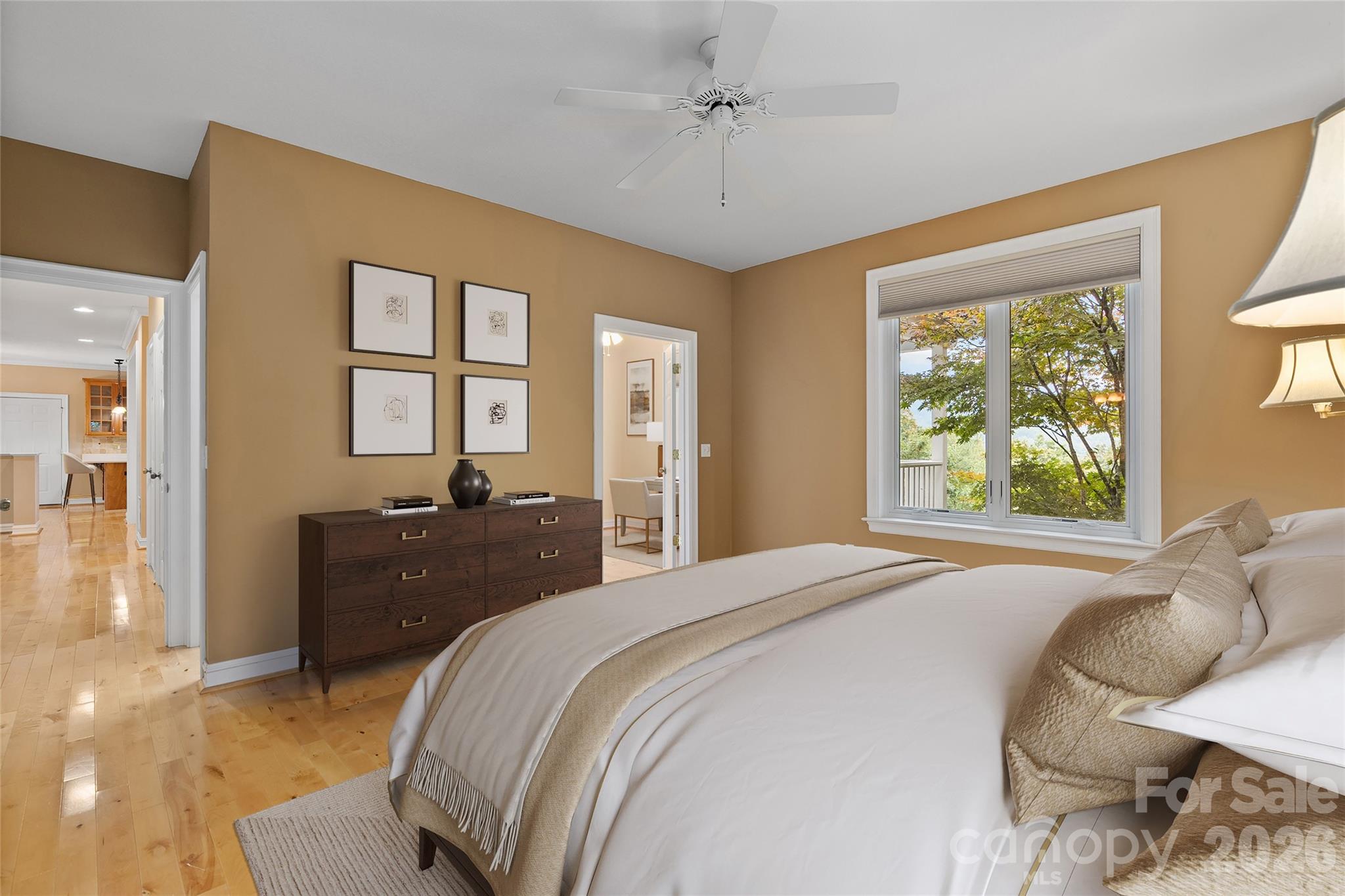 Primary Bedroom Virtually Staged - 23 Clear Vista Drive, Asheville
