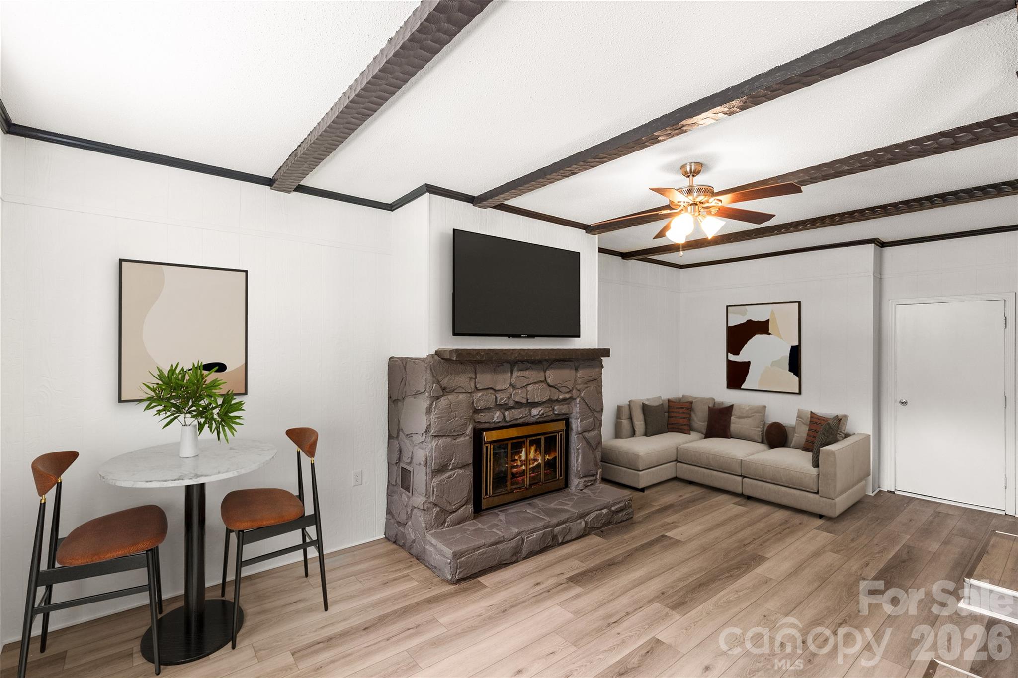 Step down family room for additional living space and entertaining - 755 Emorywood Lane, Rock Hill