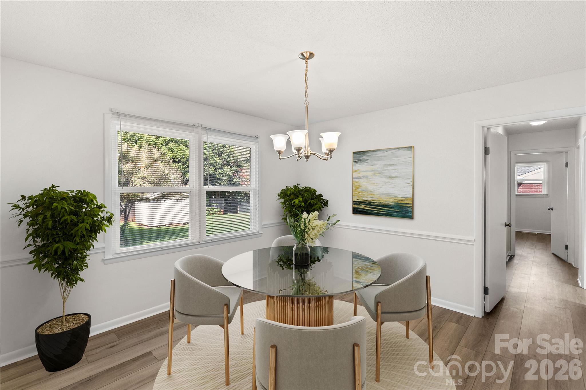 Virtually staged dining room - 755 Emorywood Lane, Rock Hill