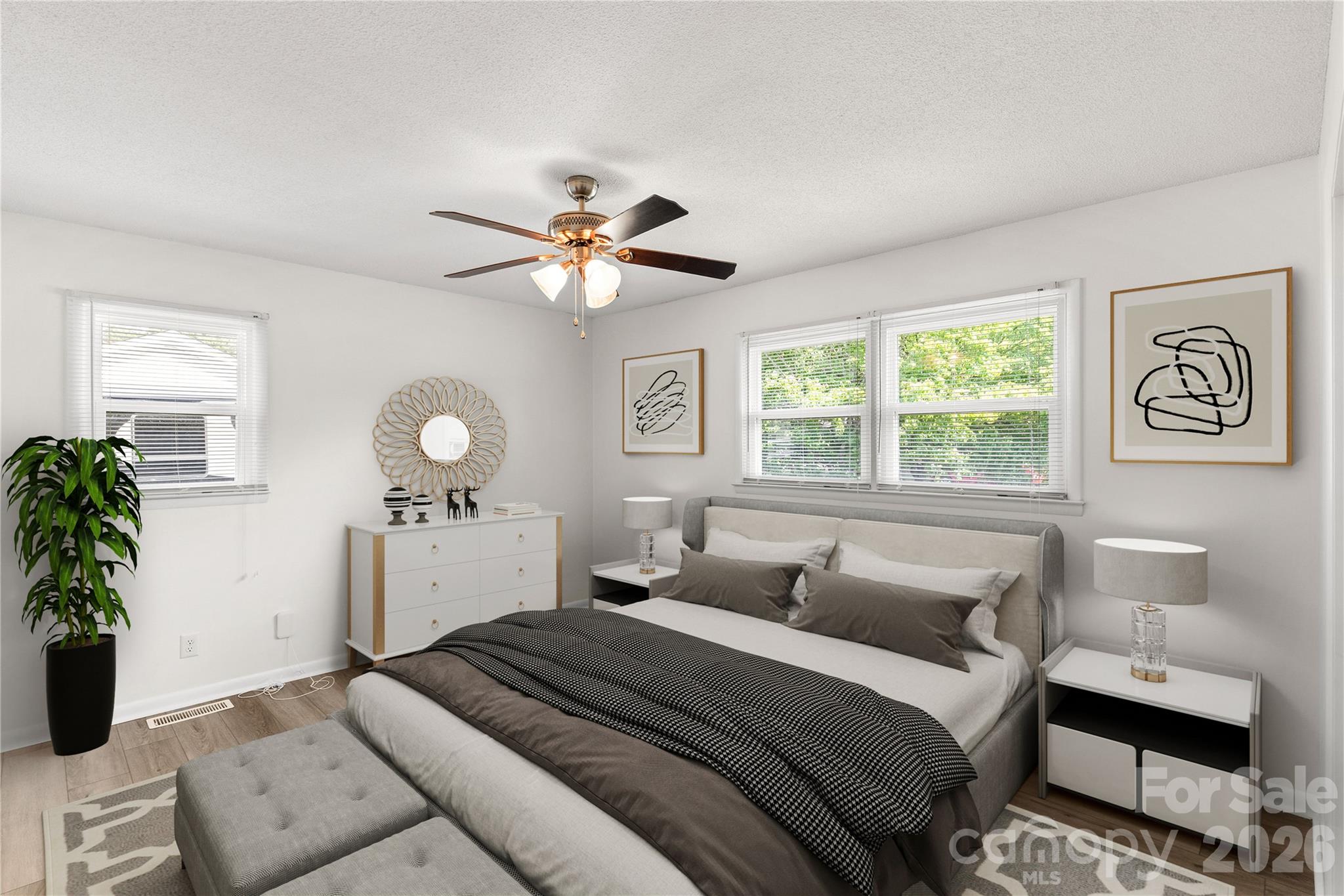 Virtually staged bedroom #2 - 755 Emorywood Lane, Rock Hill