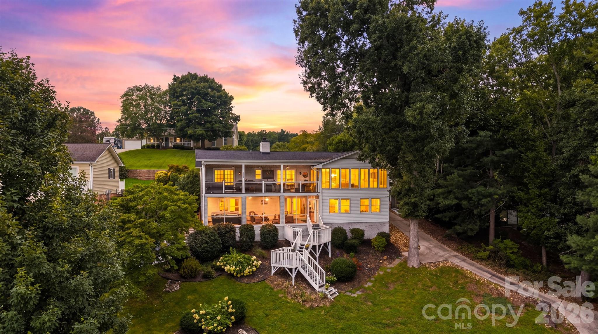 Evening Rear view - 220 Lakeshore Lane, Taylorsville
