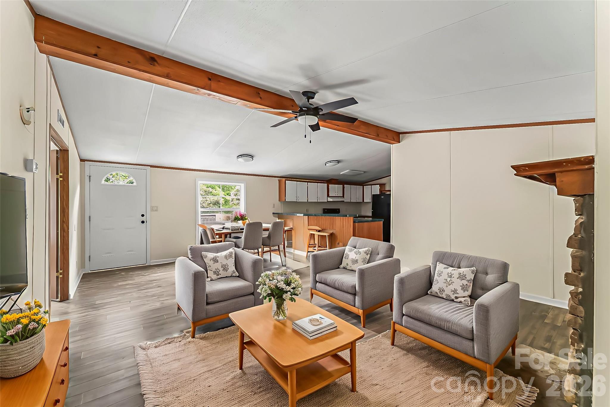 Virtually Staged Living Room - 2236 Sisue Street, Morganton