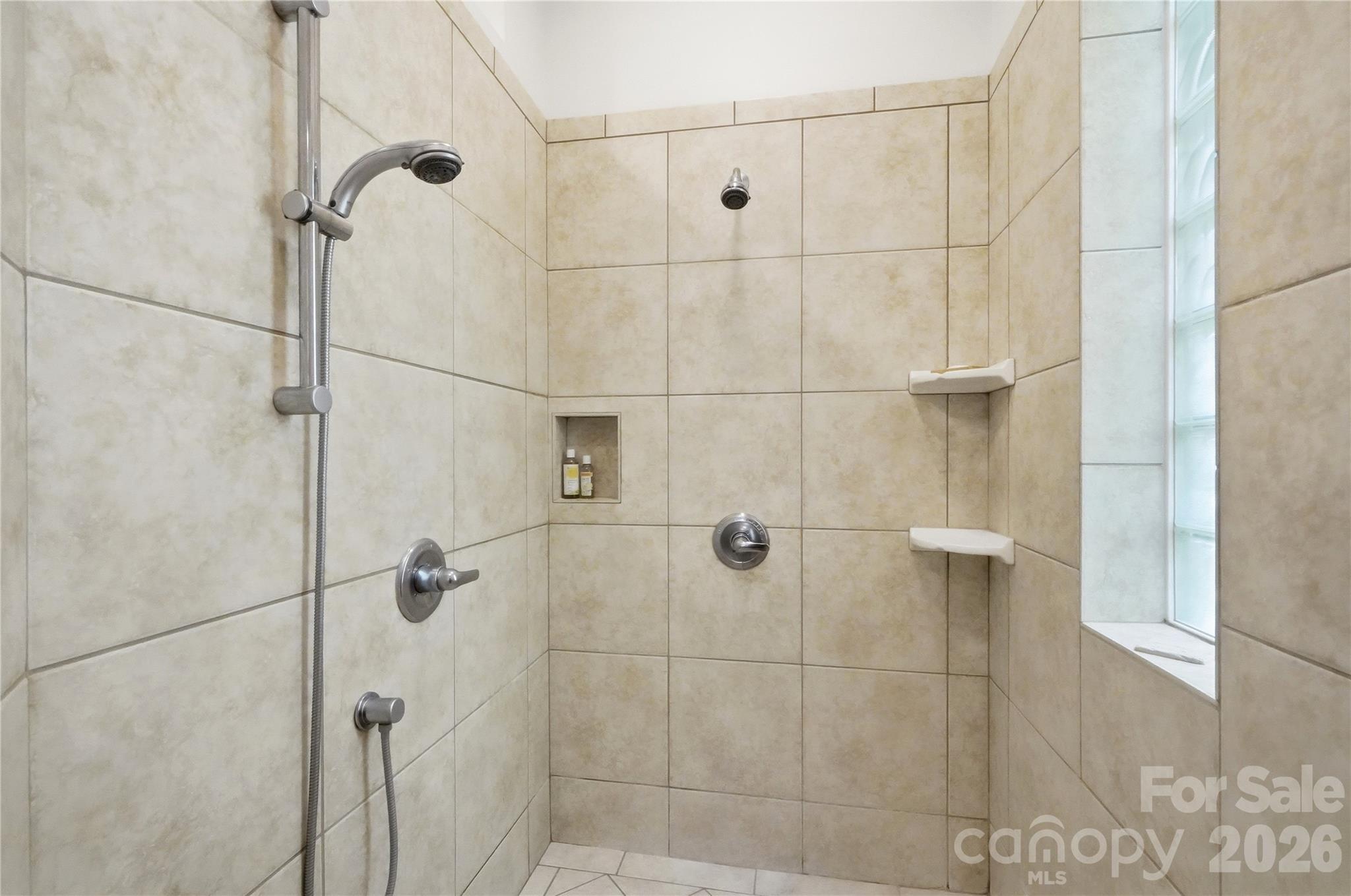 Massive custom walk-in shower - 1075 Lakefront Woods Drive, Belmont