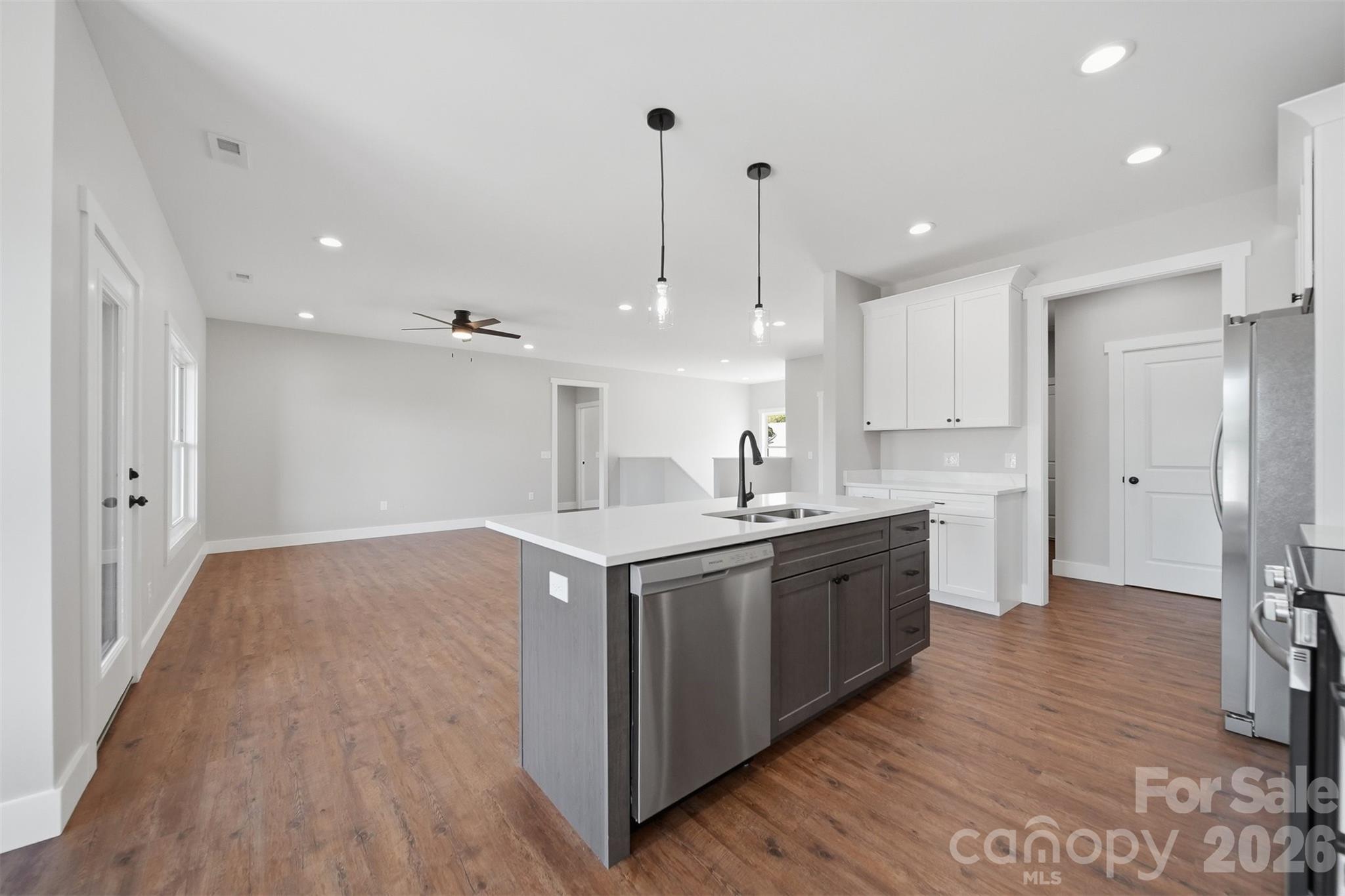 Gorgeous center island with bar seating. - 426 Huntington Woods Street SE, Lenoir