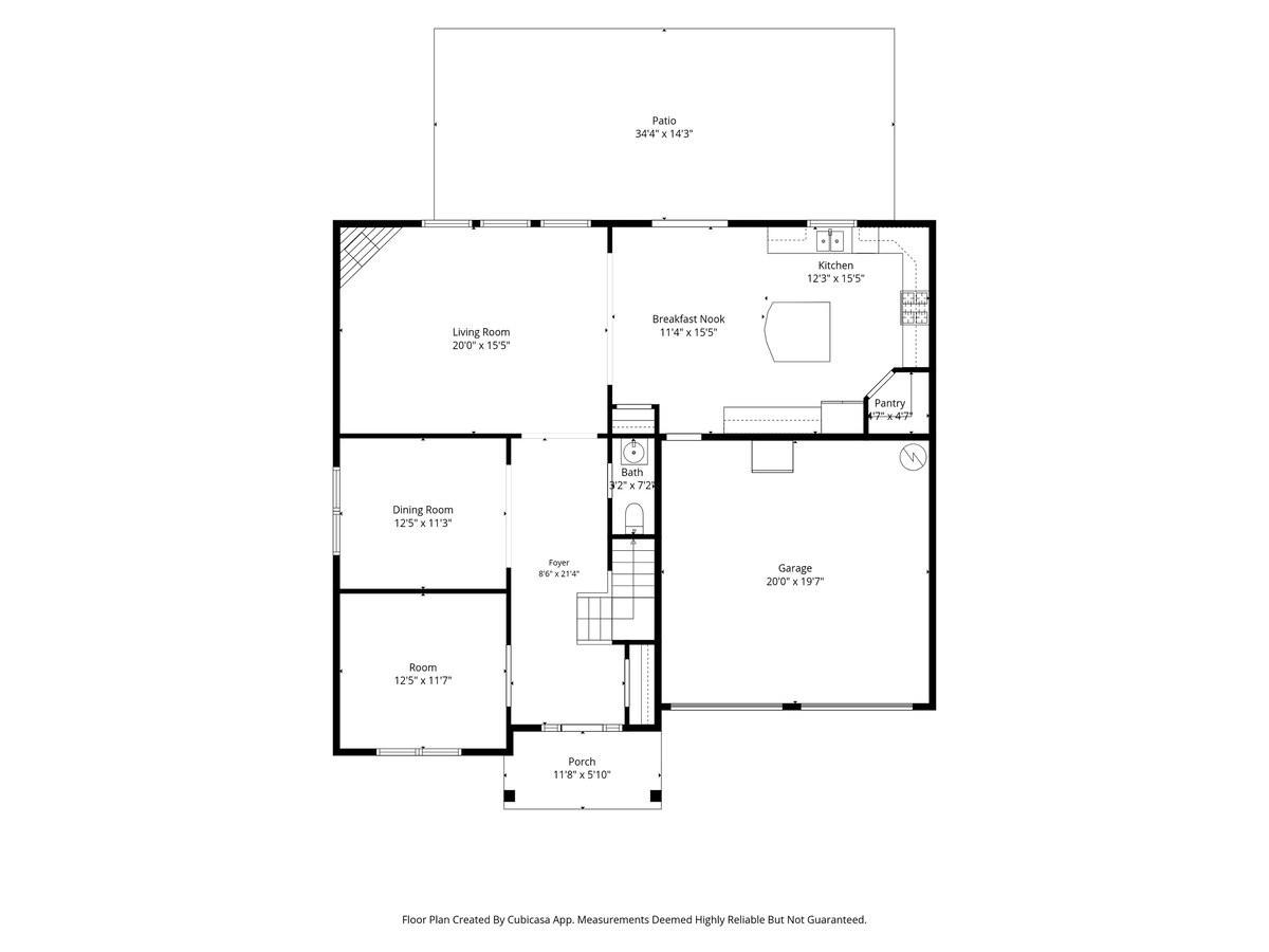 Main Level Floor Plan - 3829 Franklin Meadows Drive, Matthews