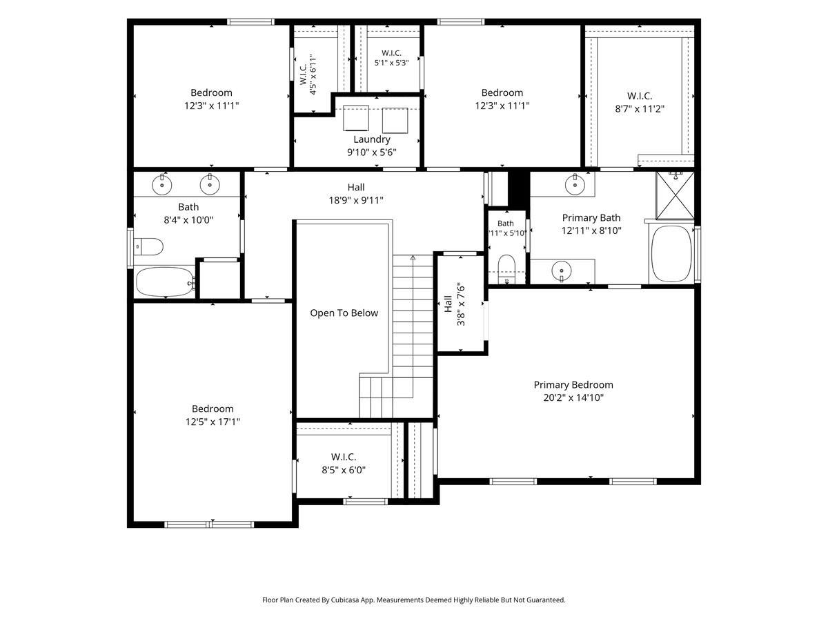 Upstairs Floor Plan - 3829 Franklin Meadows Drive, Matthews