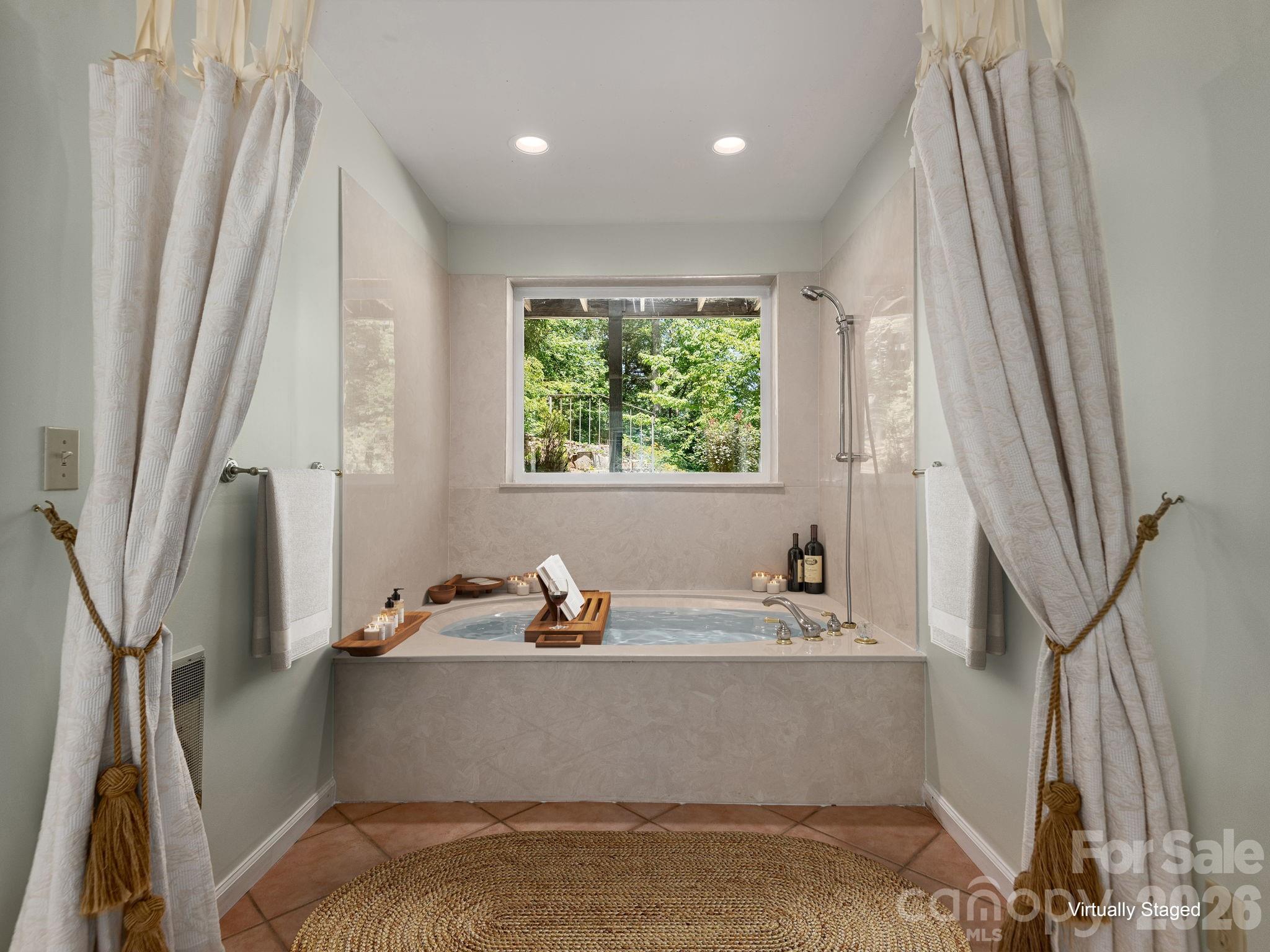 Virtually Staged .Relax and unwind in the private jacuzzi tub retreat - 1572 Brushy Fork Road, Sylva