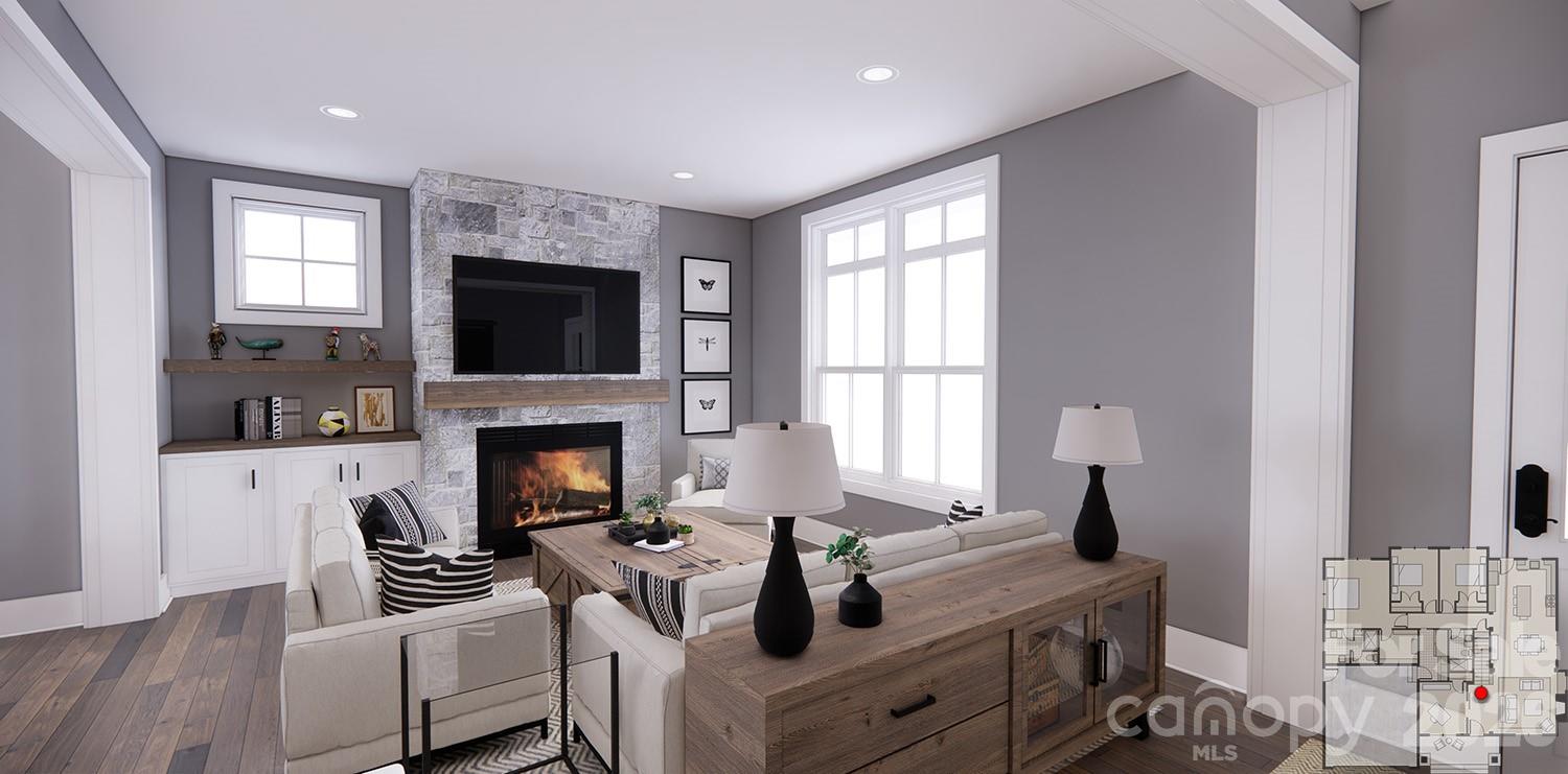 Great Room-Rendering courtesy of Royal Oaks Design. - 166 Williams Meadow Loop, Hendersonville