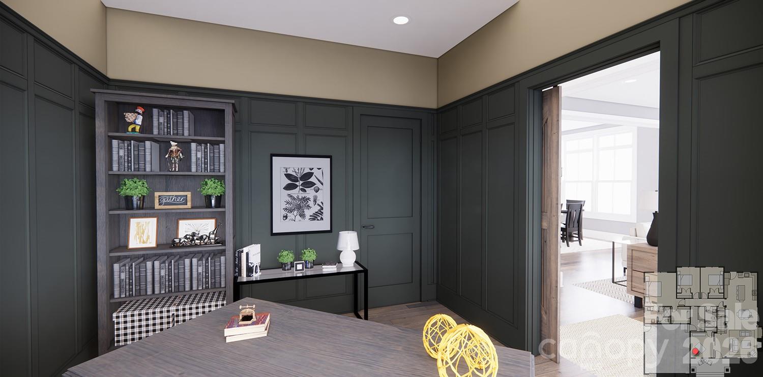 Main-Level Office-Rendering courtesy of Royal Oaks Design. - 166 Williams Meadow Loop, Hendersonville