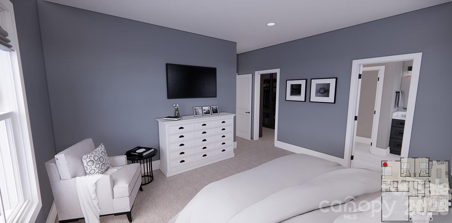 Main-Level Primary Suite-Rendering courtesy of Royal Oaks Design. - 166 Williams Meadow Loop, Hendersonville