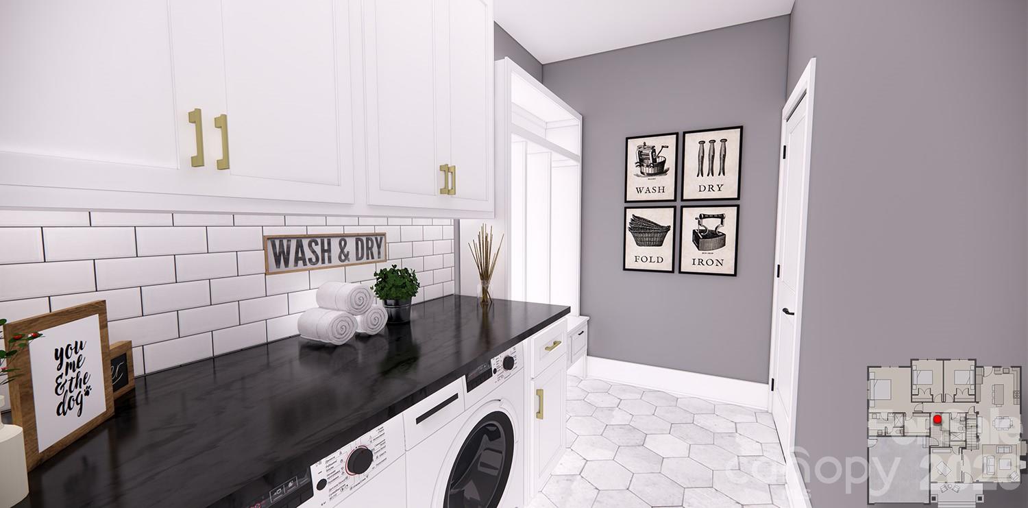 Laundry Room - Rendering courtesy of Royal Oaks Design. - 166 Williams Meadow Loop, Hendersonville