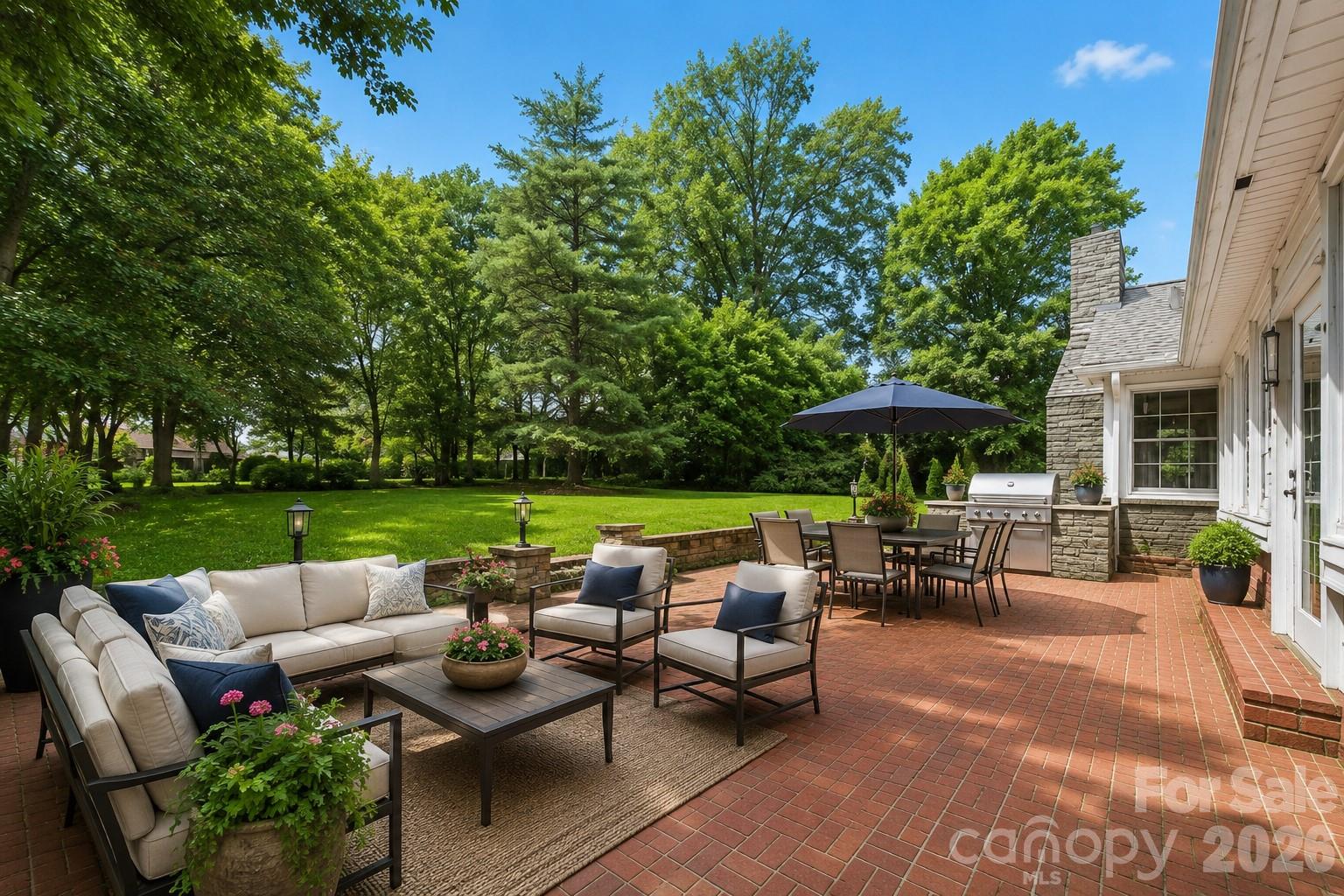 virtually staged patio - 826 S College Avenue, Newton