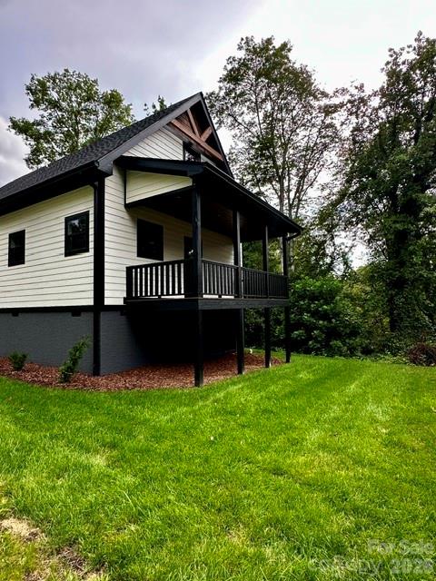 Back Porch and yard - 310 Ninth Street, Black Mountain