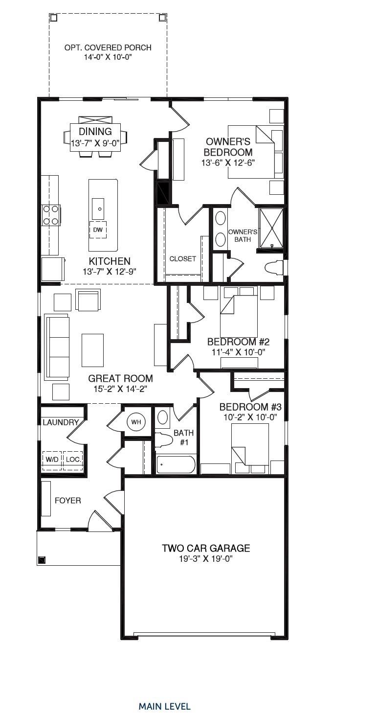Rosewood floorplan - 1843 Millstream Drive, China Grove