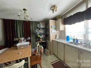 Kitchen / sliding doors to deck behind curtains - 1098 Macedonia Road, Gaffney