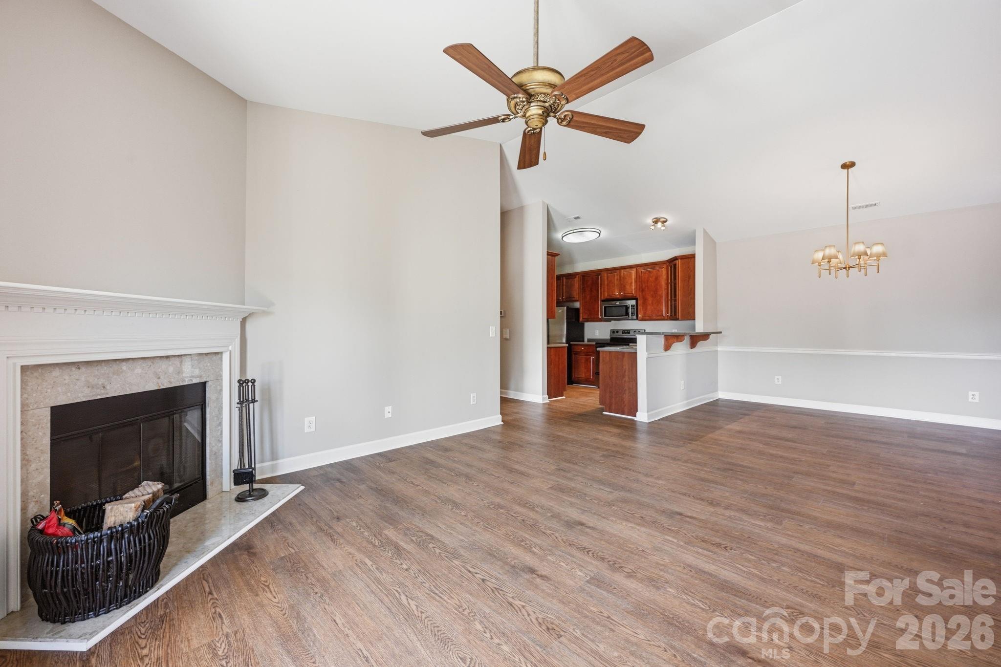 Wood buring fireplace - 16648 E Amberside Road, Cornelius