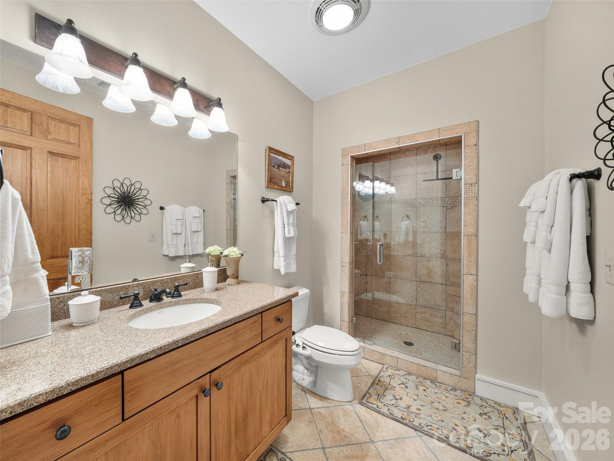 Upstairs bath with heated floors - 530 Andrew Banks Road, Burnsville