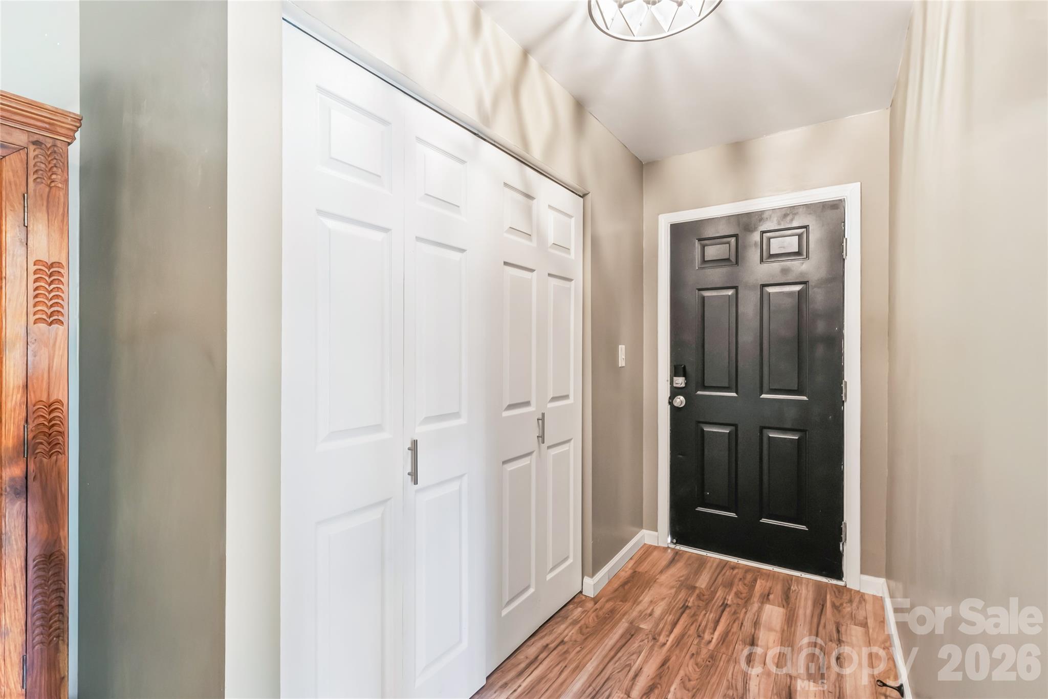Second living area entrance hall with double door laundry area - 2241 Indian Cross Trail, Matthews