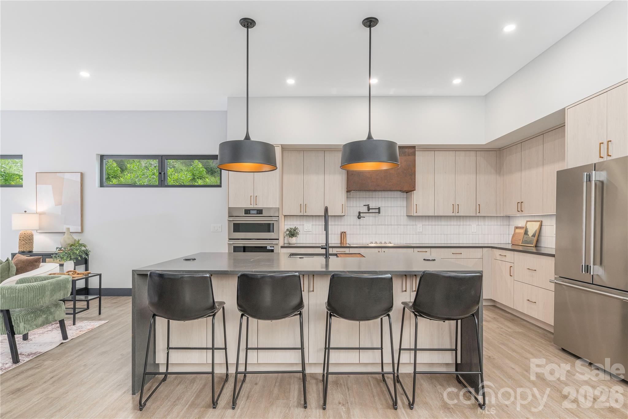 Kitchen island seating - 19 Woodbine Road, Asheville