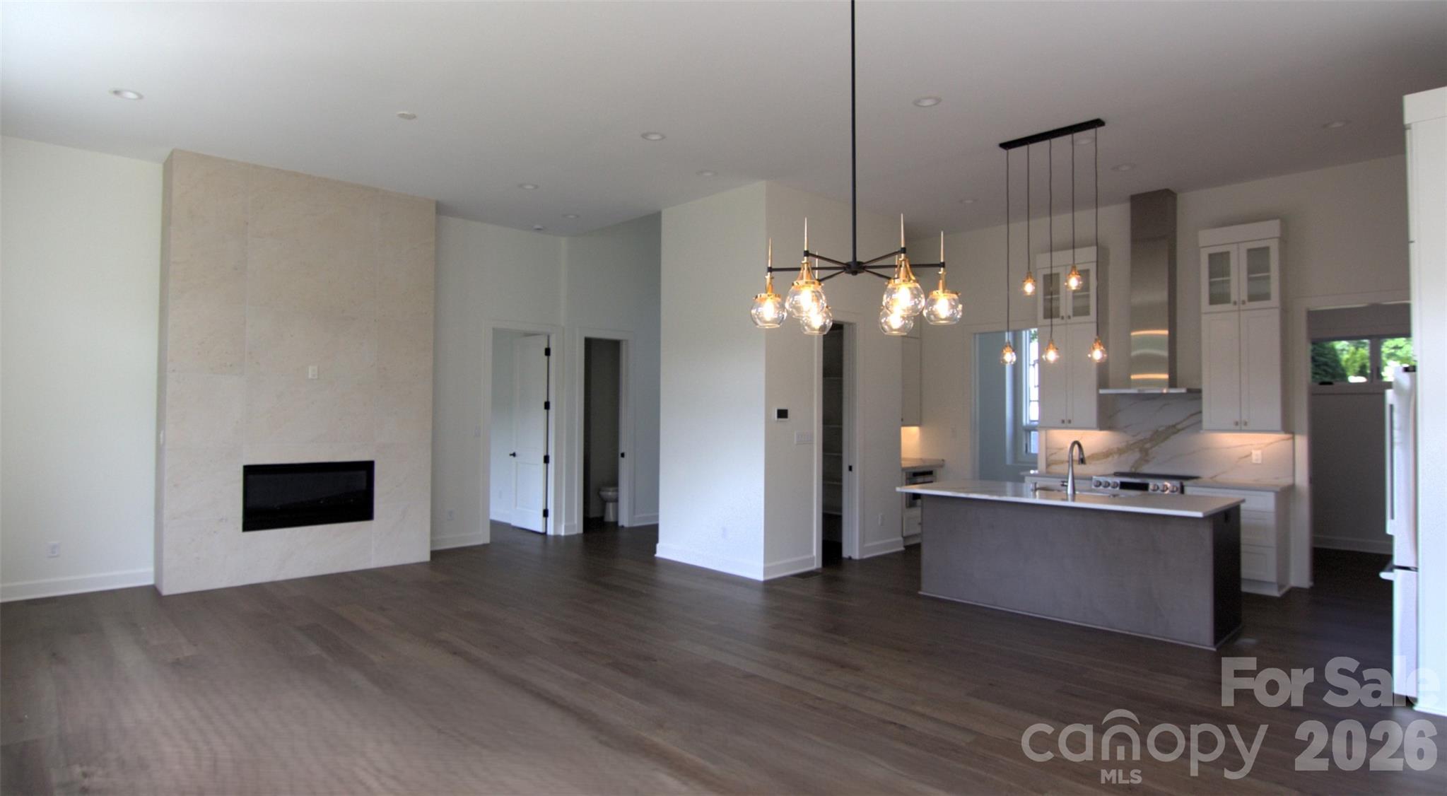 Dining, Great Room, Kitchen - 47 Versailles Lane, Asheville