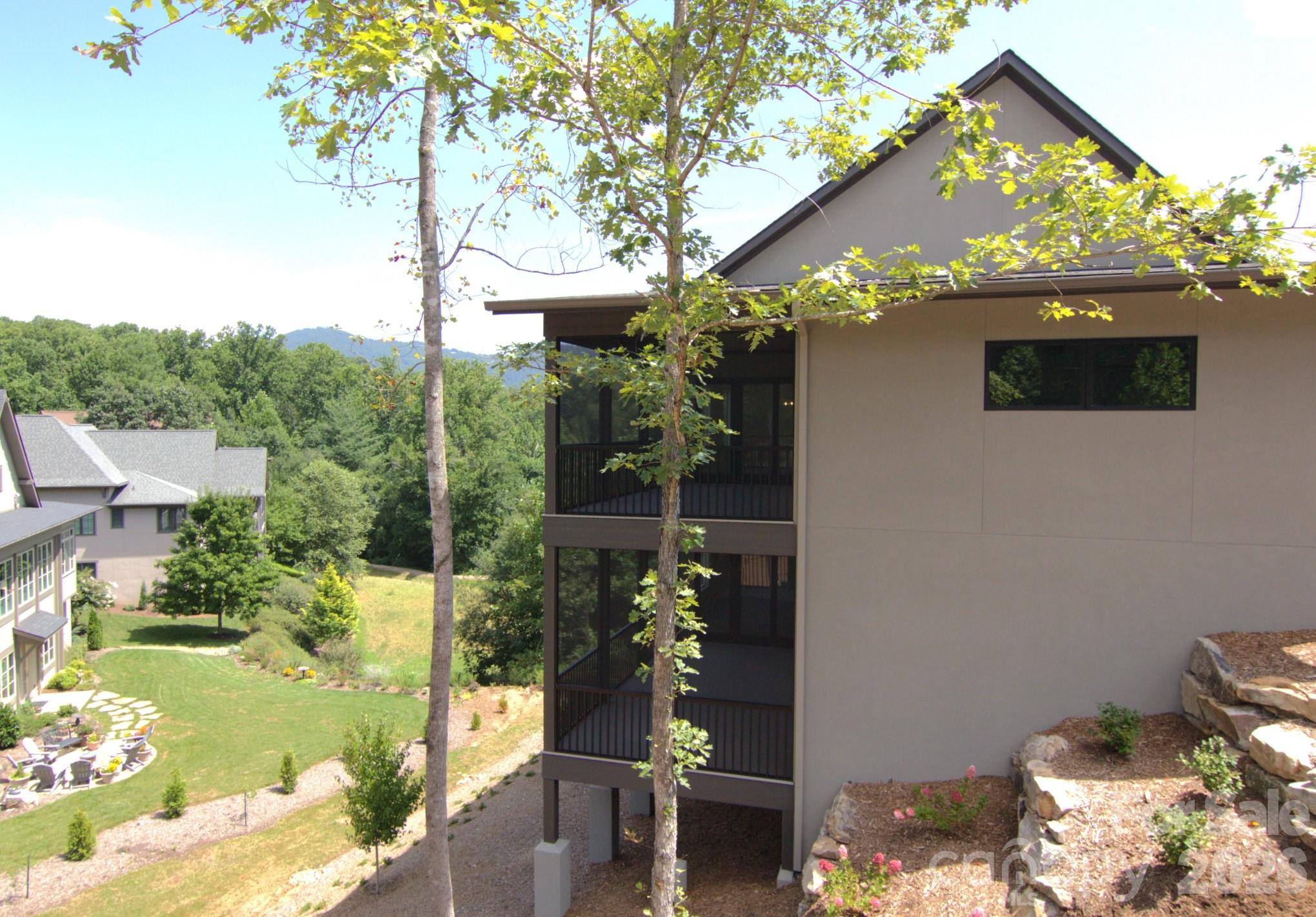 View / Side Elevation - 47 Versailles Lane, Asheville