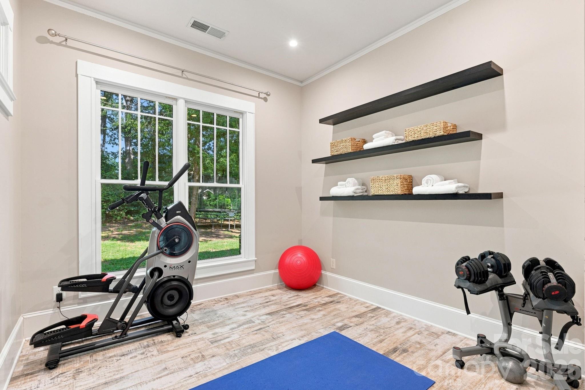 Guest Cottage Bedroom currently used as a gym - 559 N Main Street, Davidson