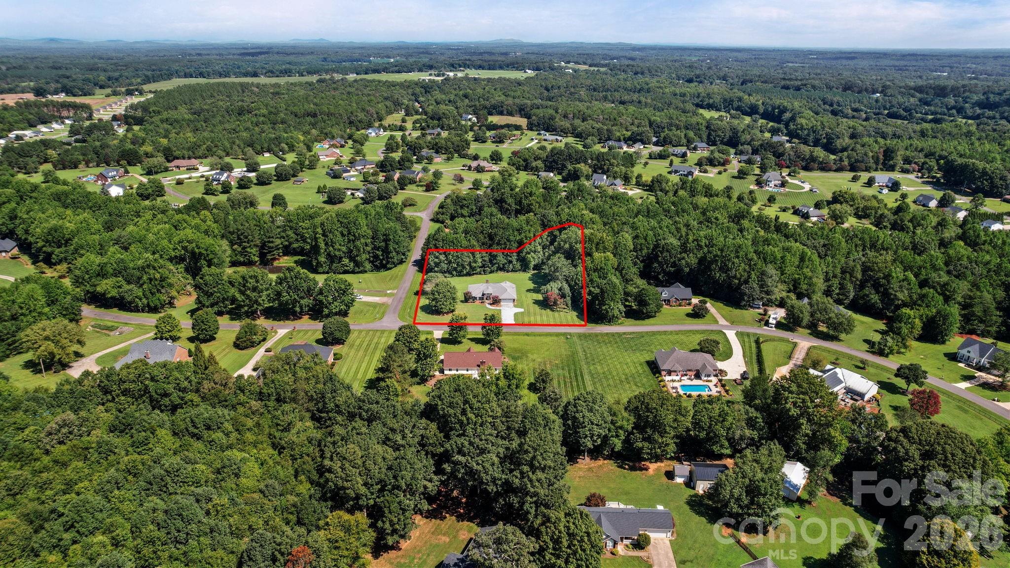 Approximate property lines - 3008 Eaker Drive, Cherryville