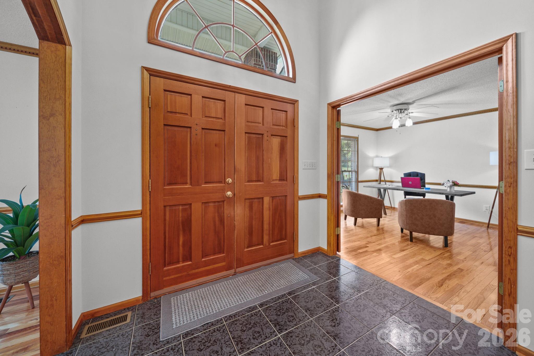 Enter this expansive home through the double-door entrance into the foyer - 3008 Eaker Drive, Cherryville