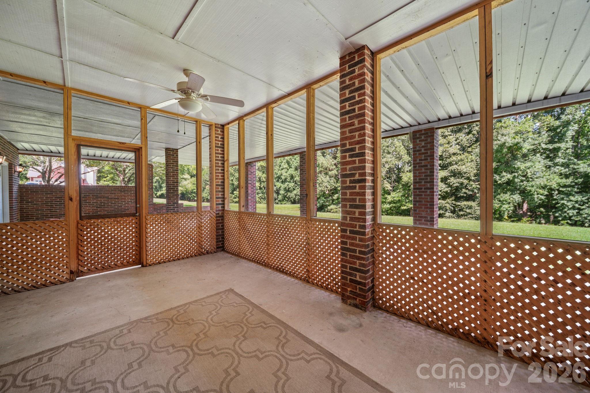 Downstairs/basement screened-in porch - 3008 Eaker Drive, Cherryville