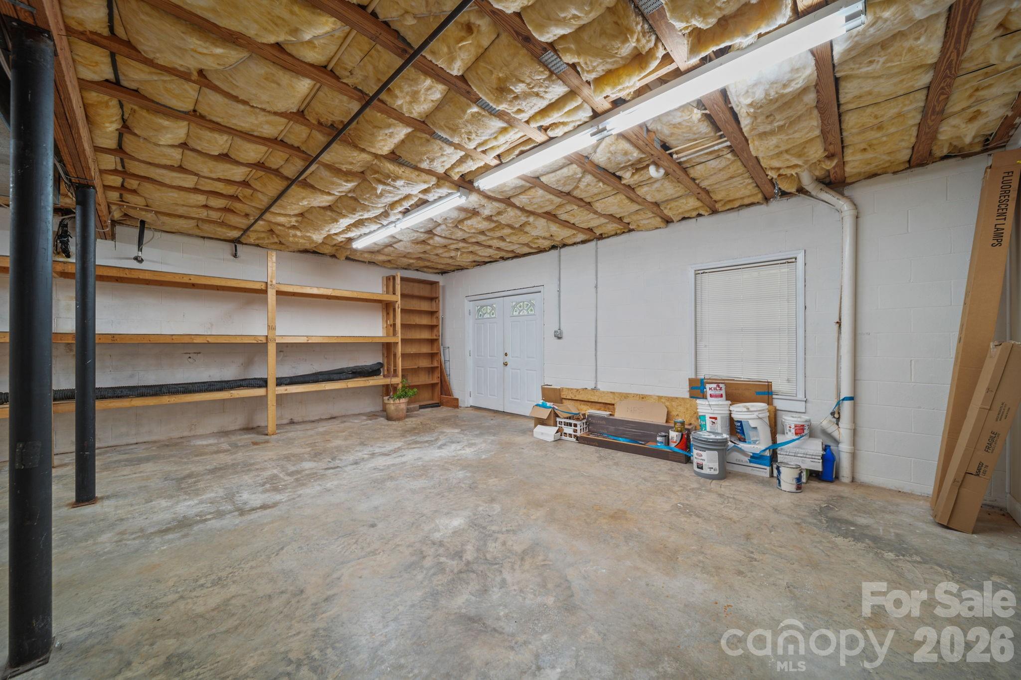 1153 square feet of unfinished space in the downstairs/basement area. Could be finished or used as a workshop or storage. - 3008 Eaker Drive, Cherryville