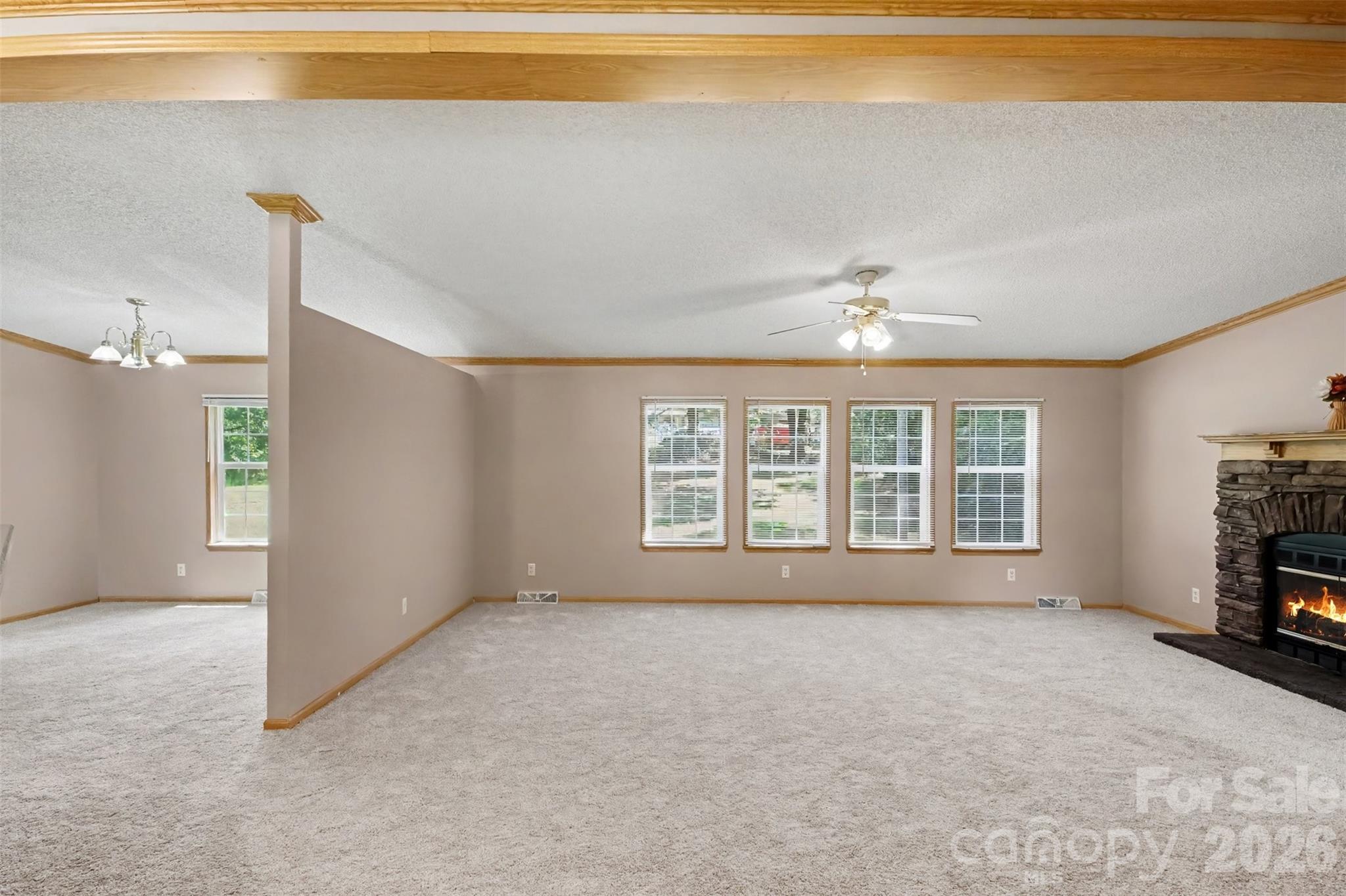 Living room with dining area - 373 Laney Street, Kannapolis