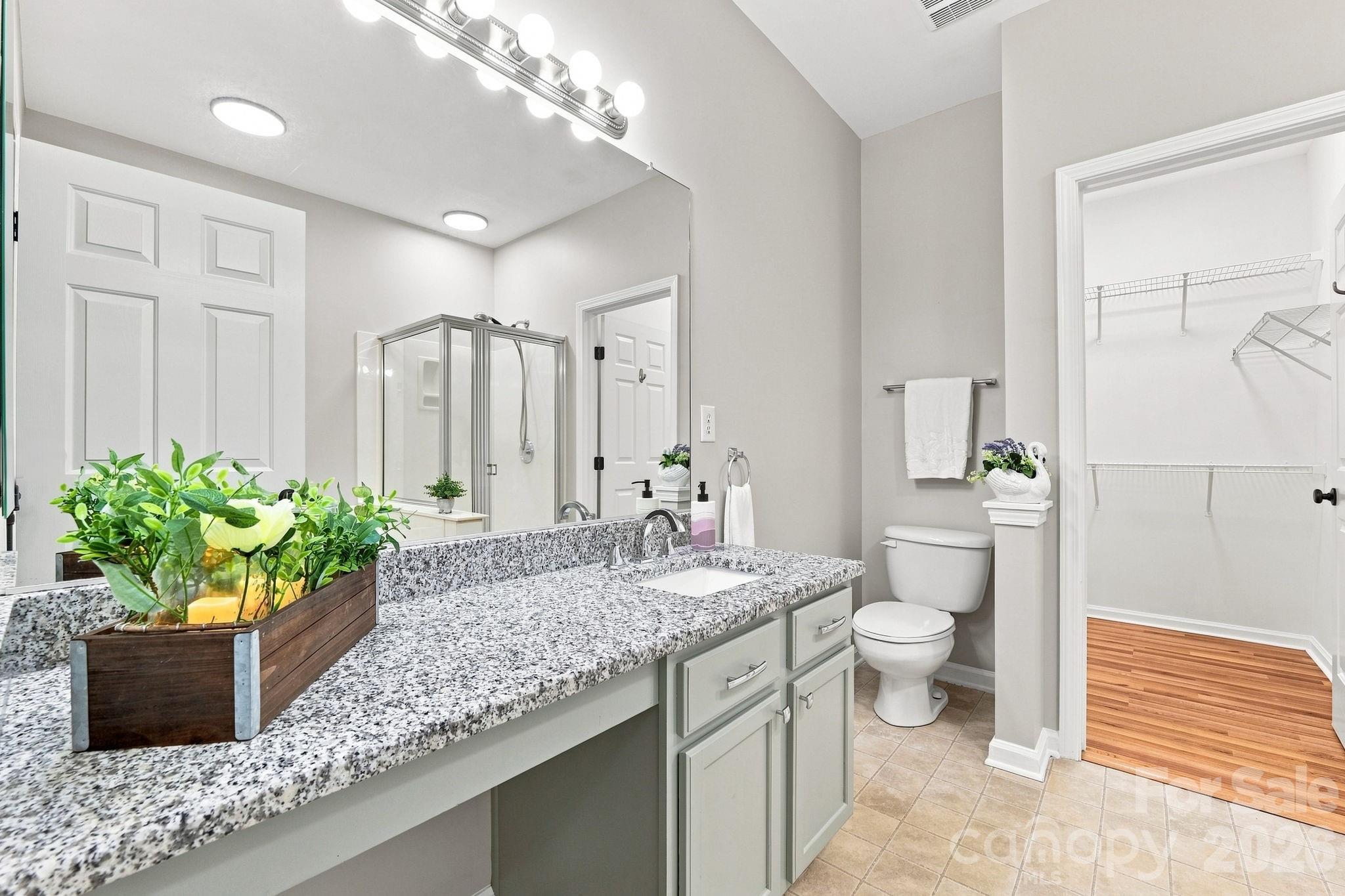Primary bath on main floor - 121 Kase Court, Mooresville