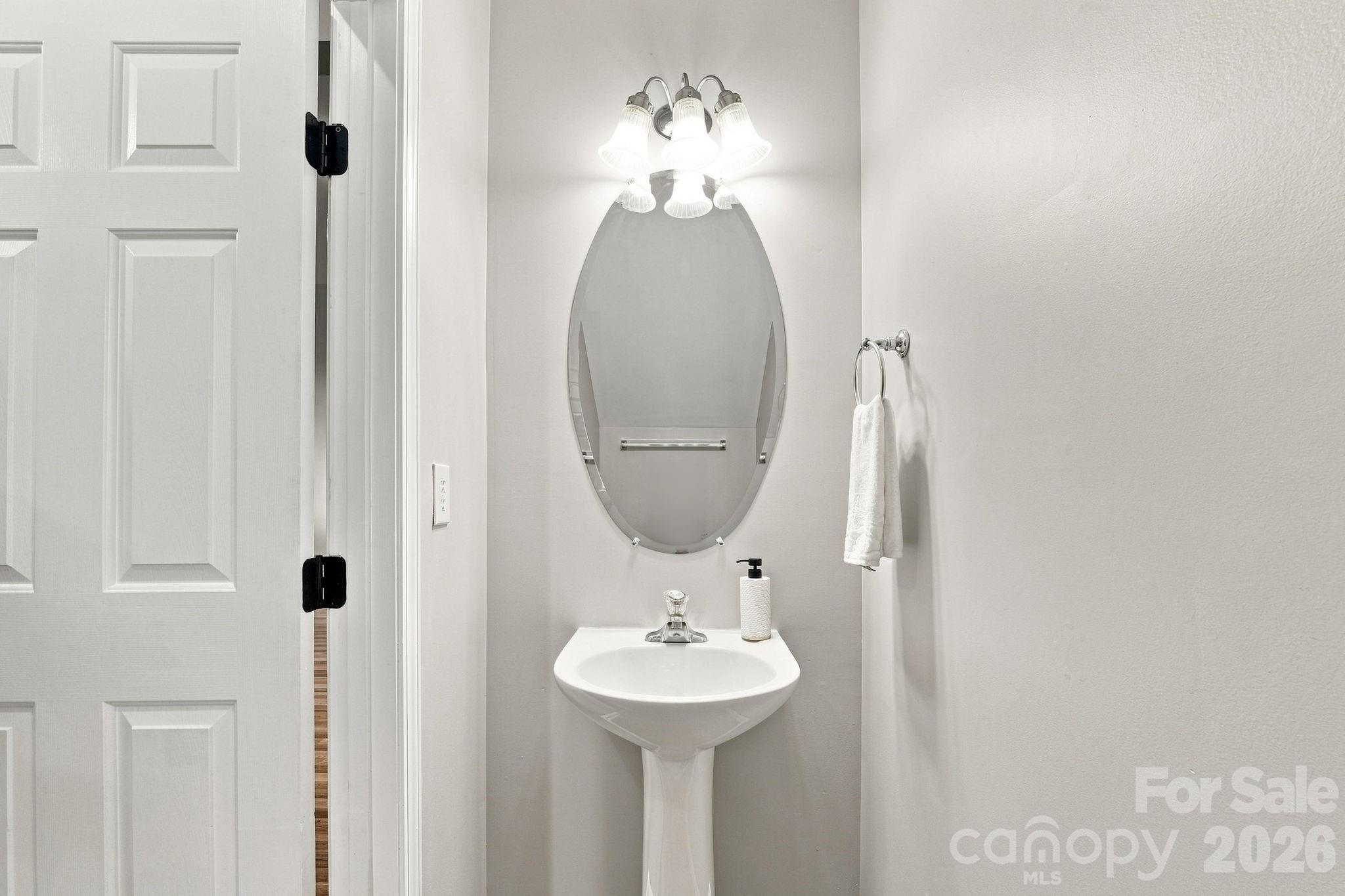 Half bath on main level - 121 Kase Court, Mooresville