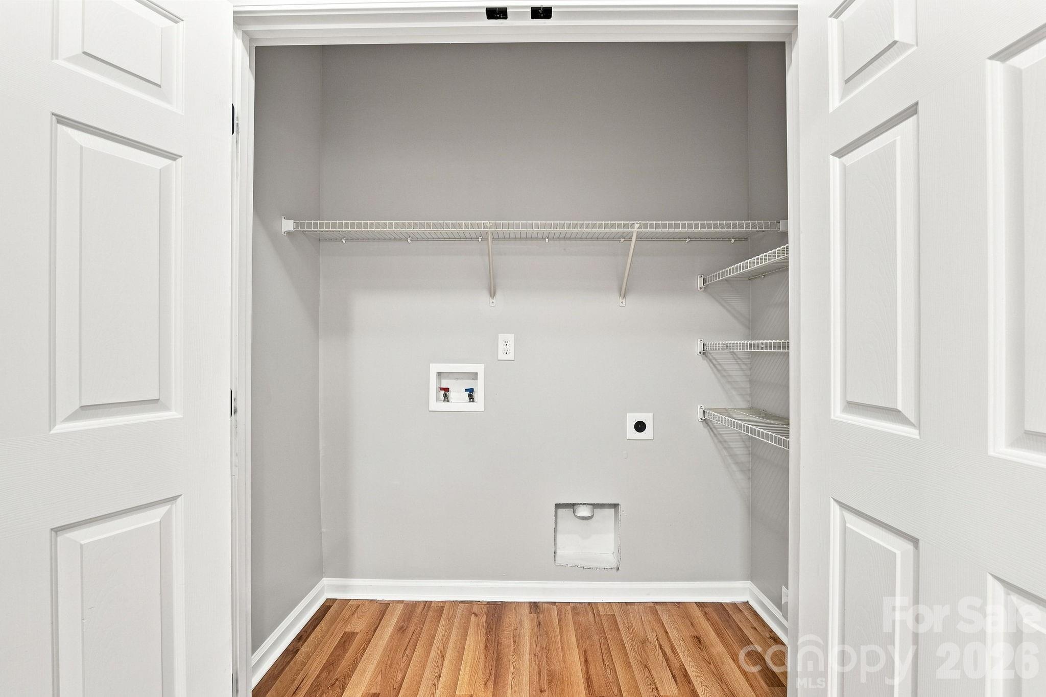 Laundry closet on main level - 121 Kase Court, Mooresville