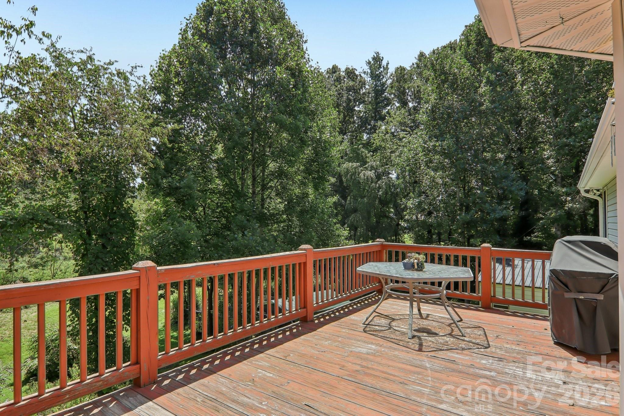 Deck overlooking back yard - 1414 Kanuga Road, Hendersonville